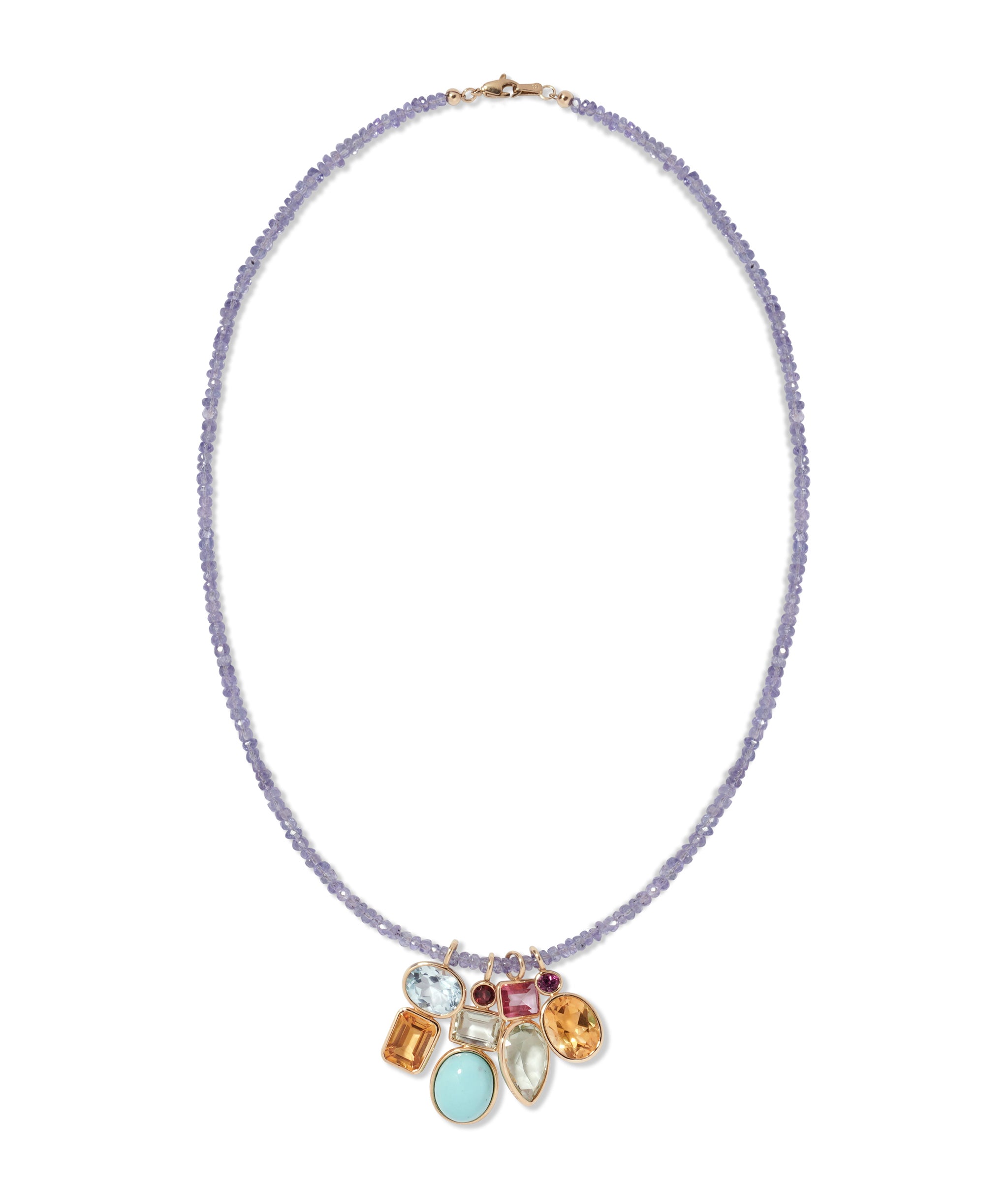 Beautiful QVC- 10kt.Gold light Blue topaz hot chandler pendant