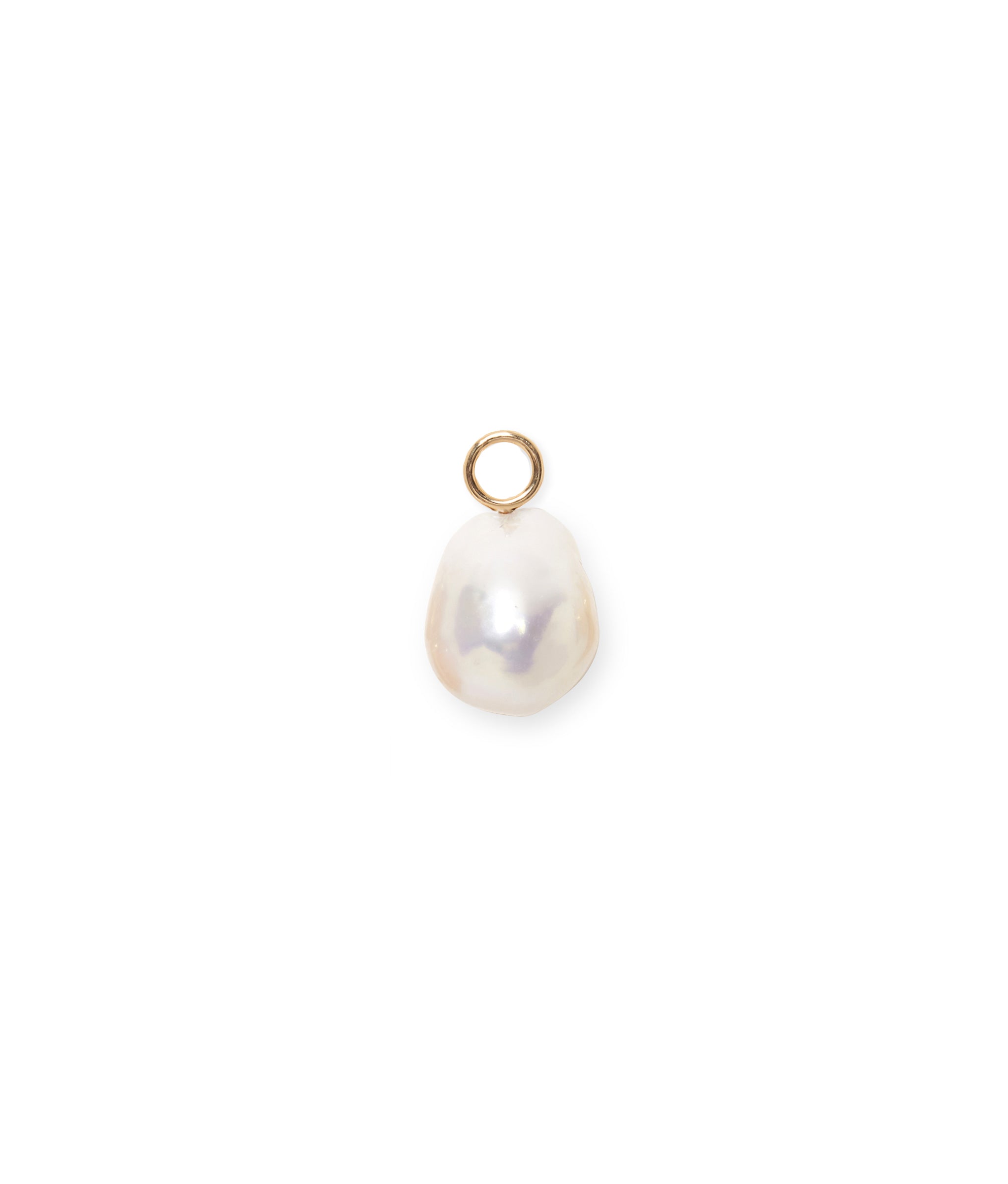 Freshwater Pearl & 14k Gold Earring Charm