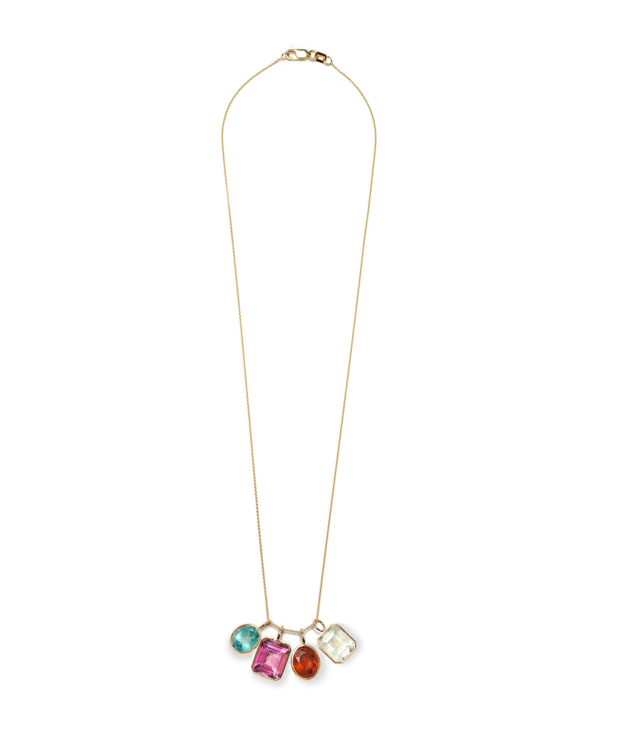 Pink Topaz 14k Gold Necklace Charm