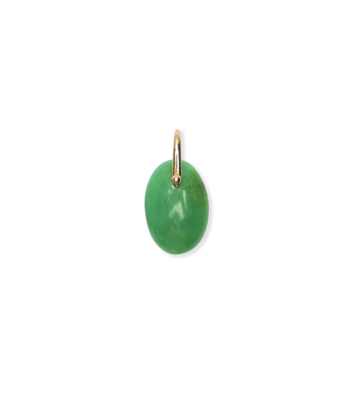 14k Gold Bail Charm in Chrysoprase