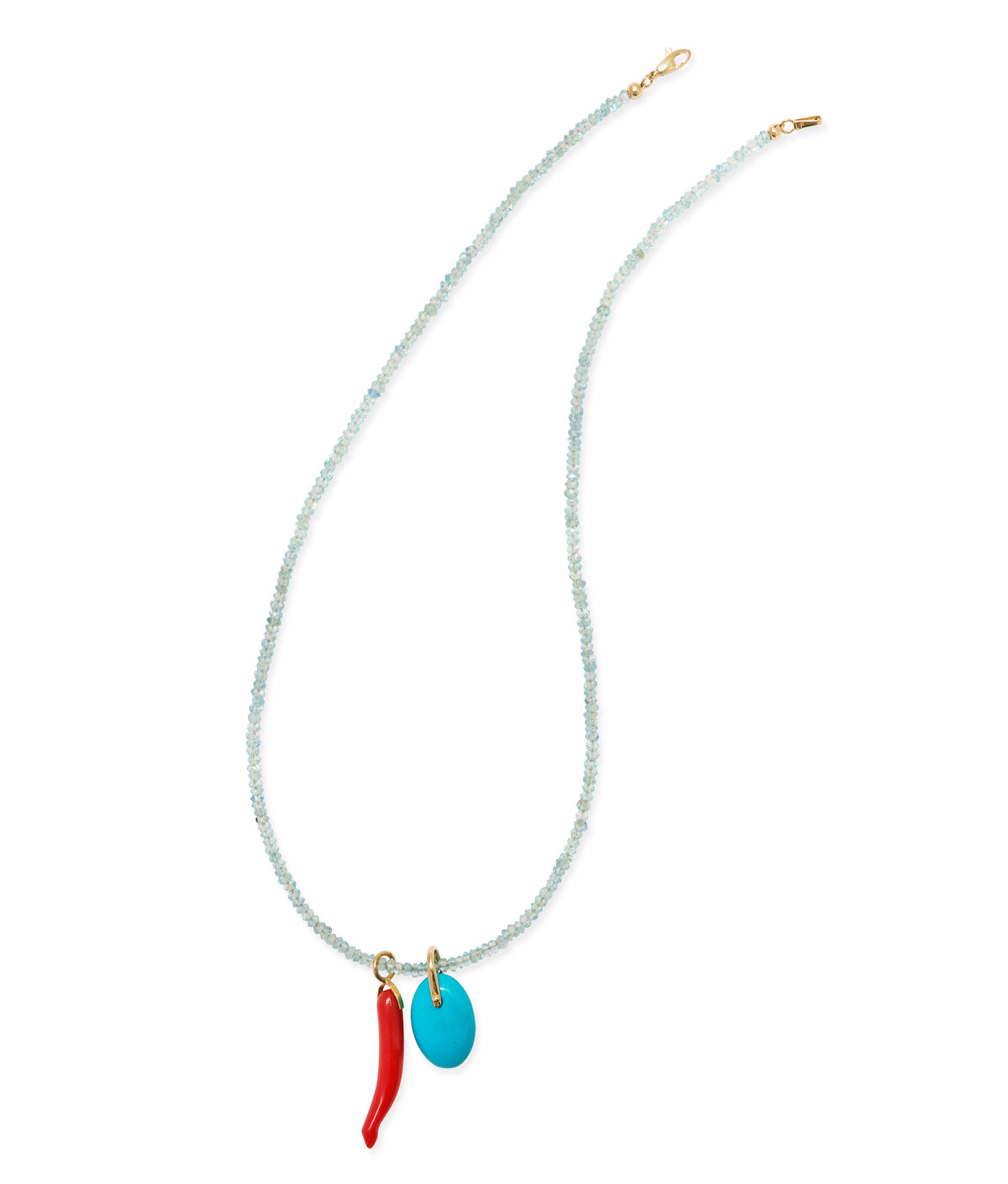 14k Gold Bail Charm in Turquoise