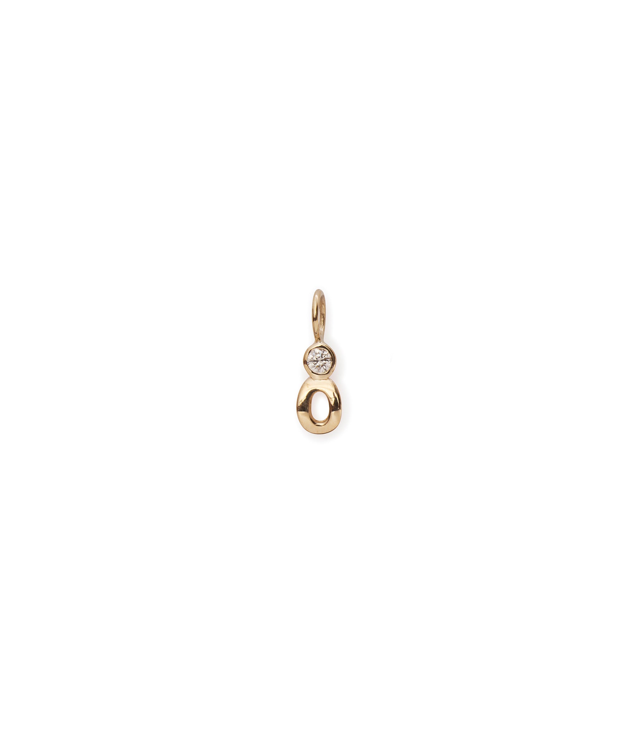 14k Gold Magic Number "0" Charm