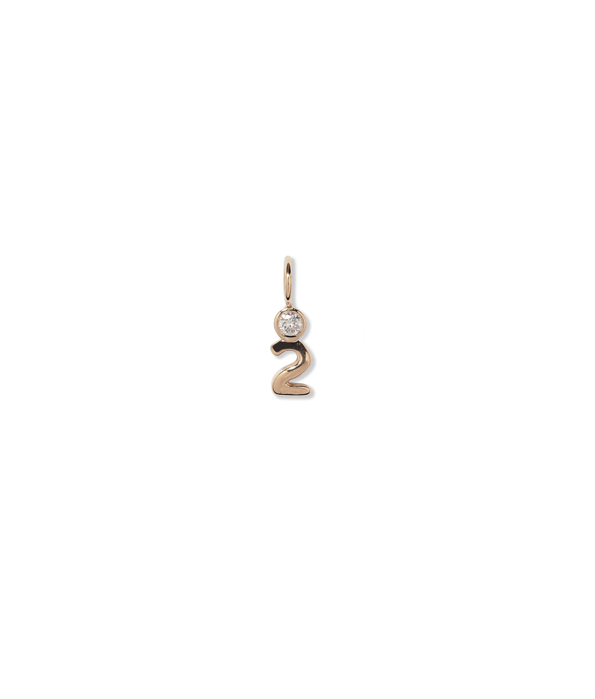 14k Gold Magic Number "2" Charm