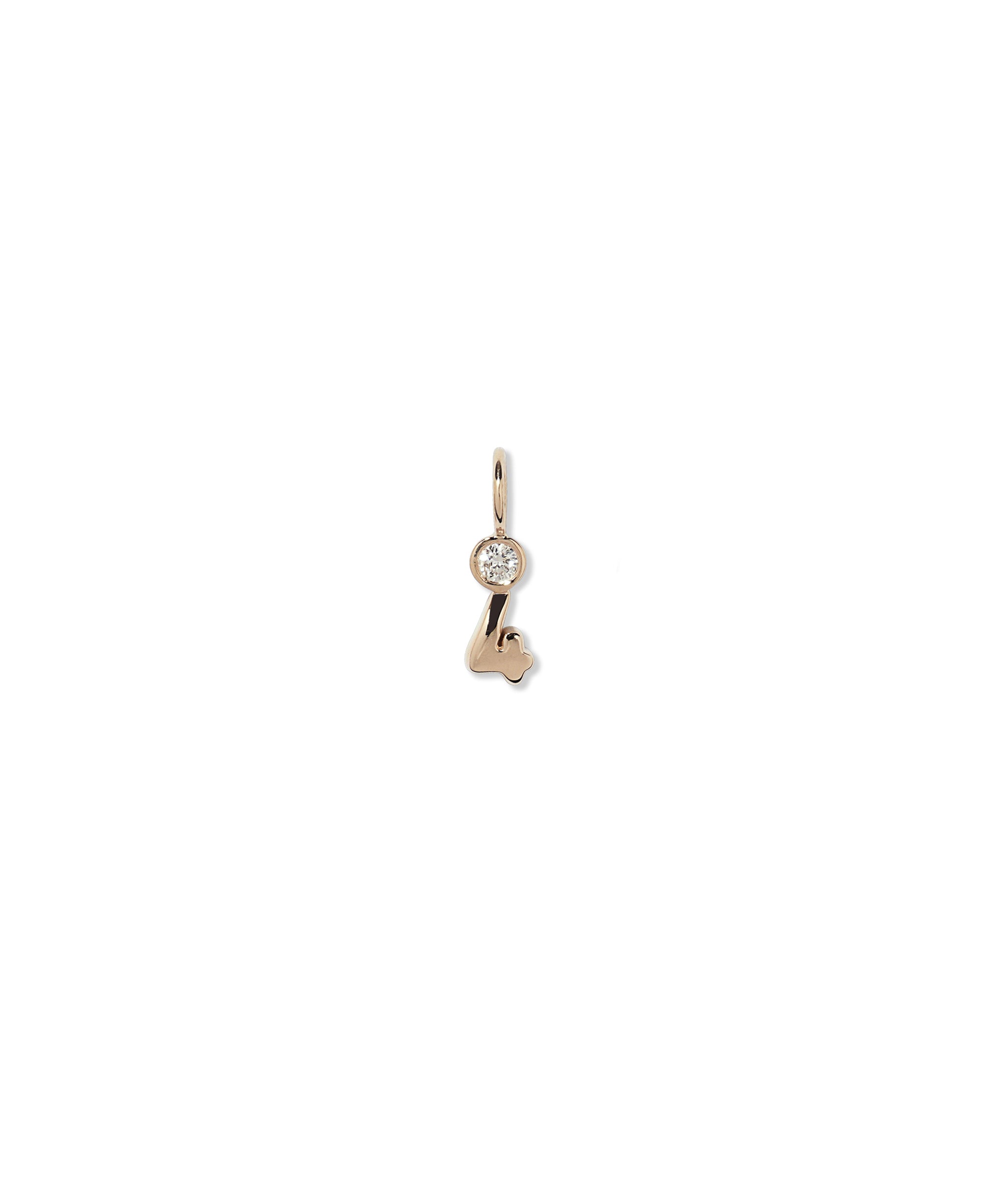 14k Gold Magic Number "4" Charm