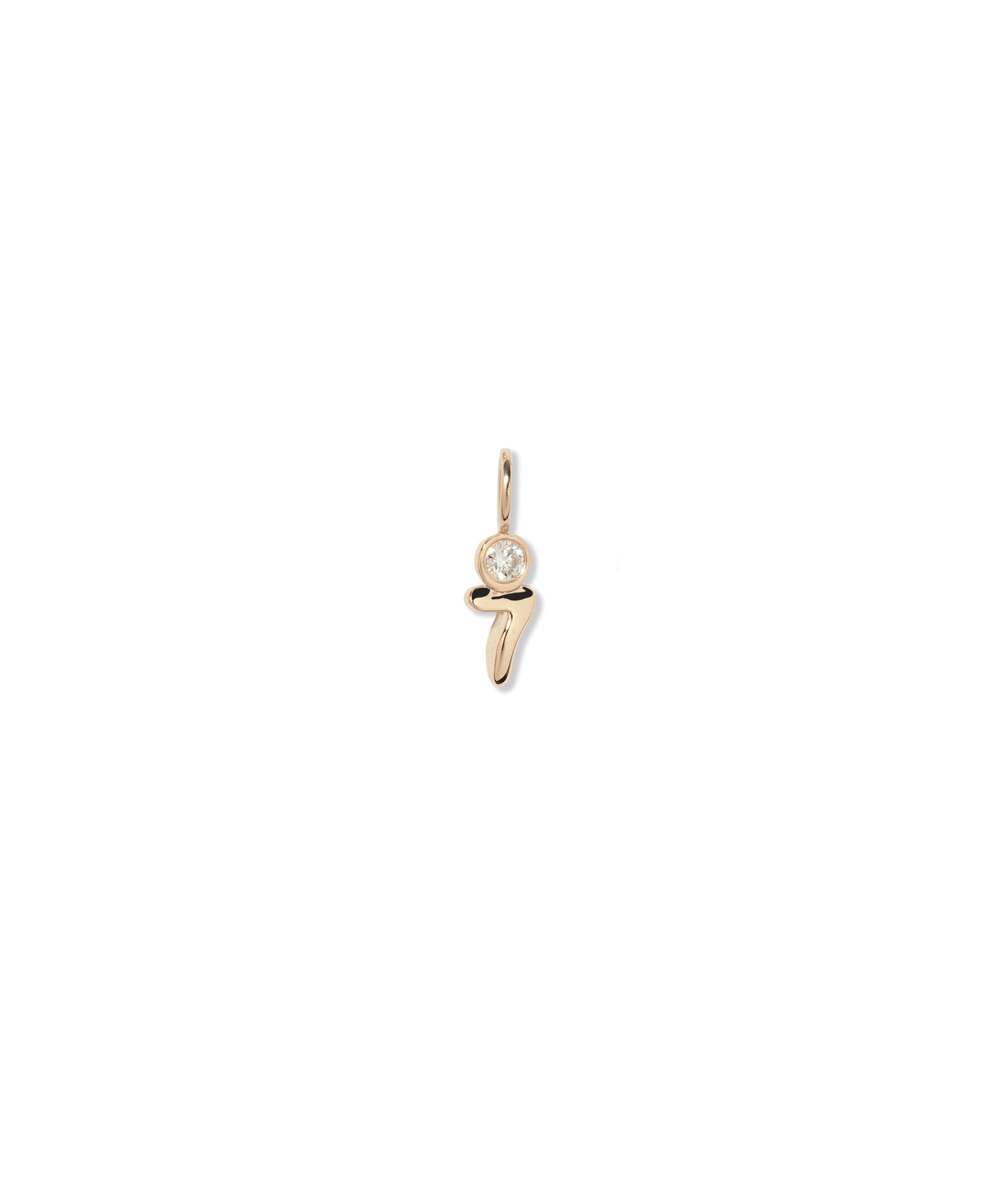 14k Gold Magic Number "7" Charm