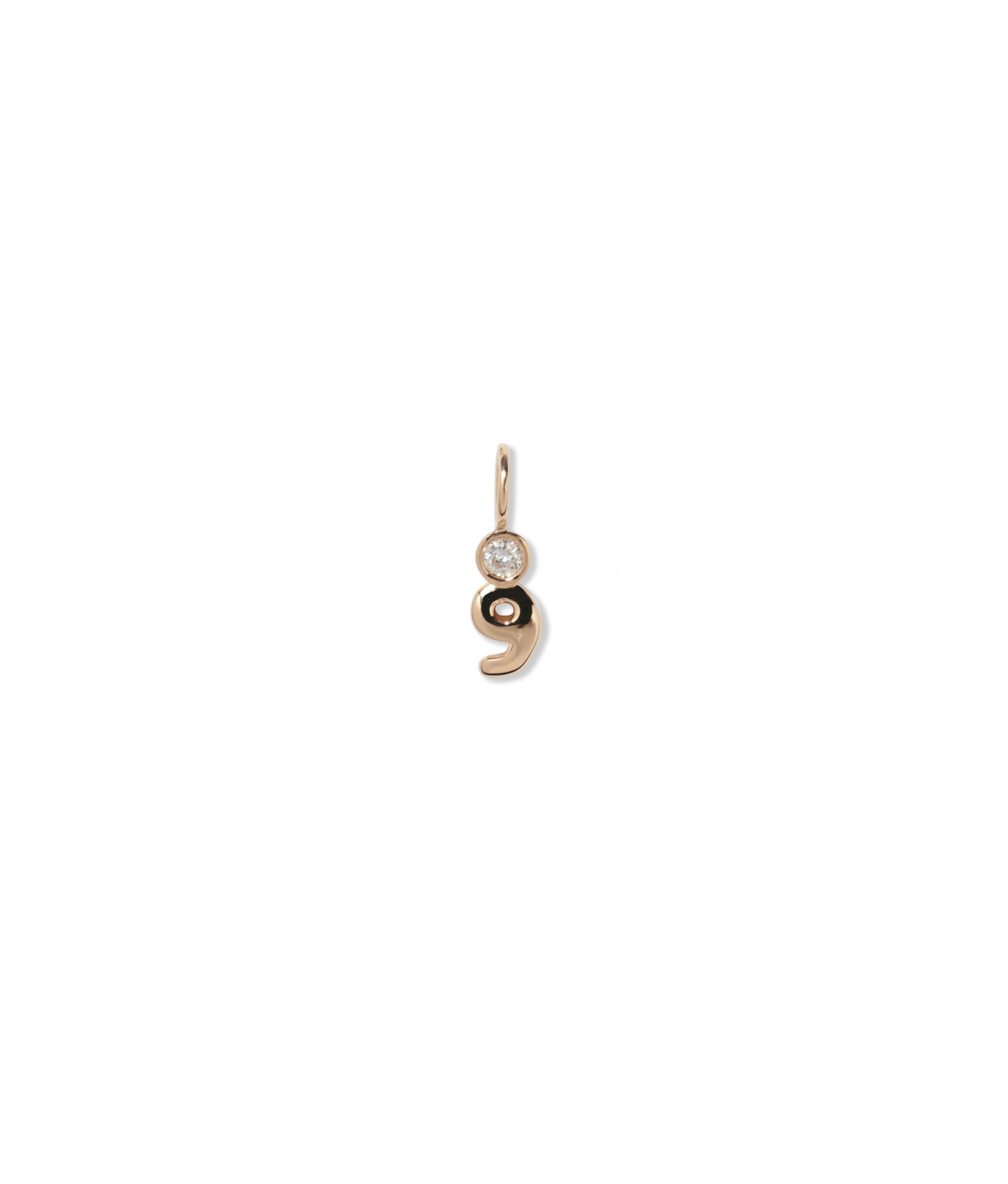 14k Gold Magic Number "9" Charm