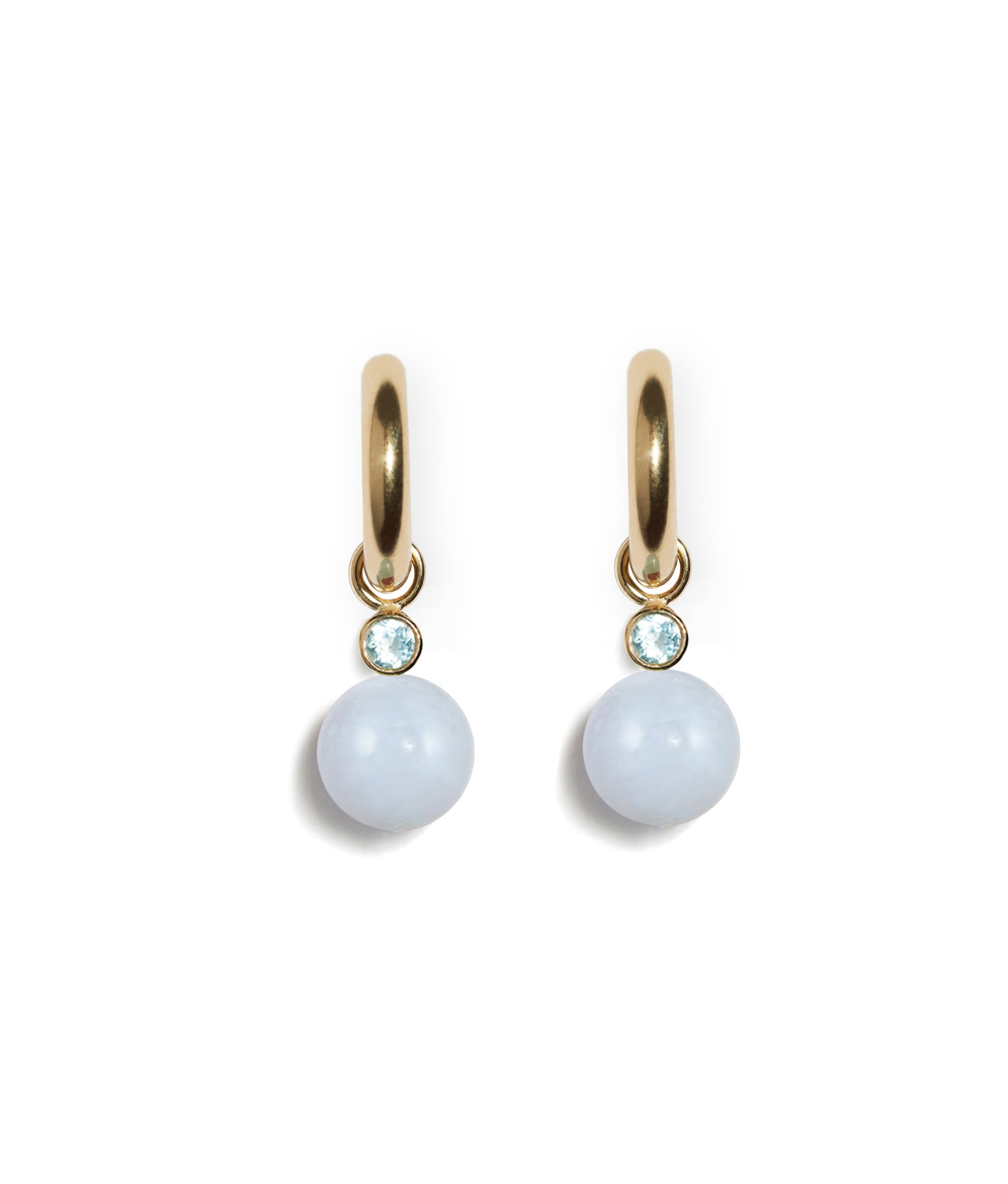 Chalcedony 14k Earring Charm