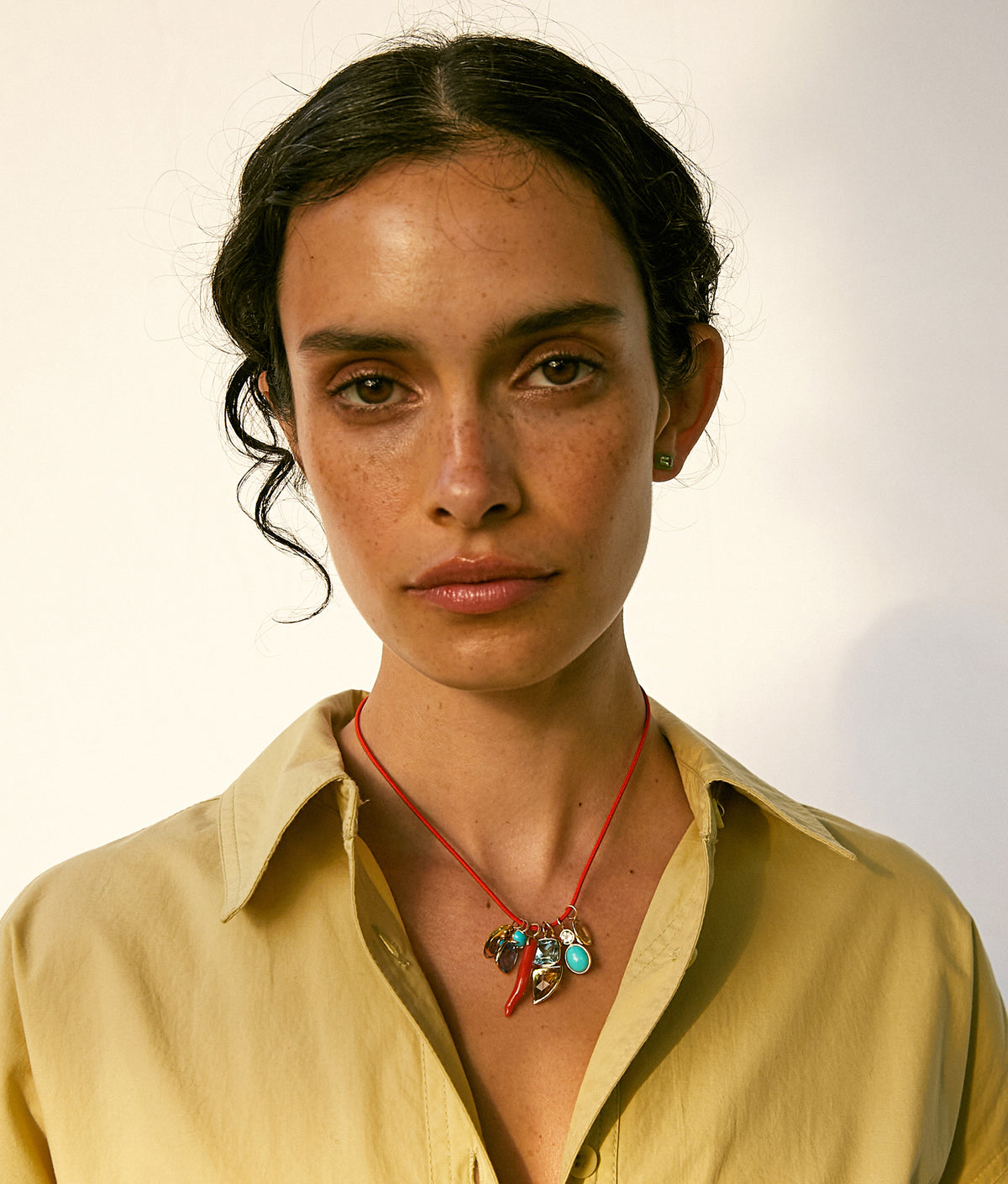 Silk Cord Necklace in Tomato