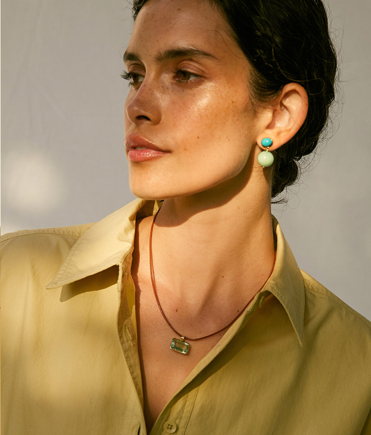 Bisou Earrings in Chrysoprase & Turquoise