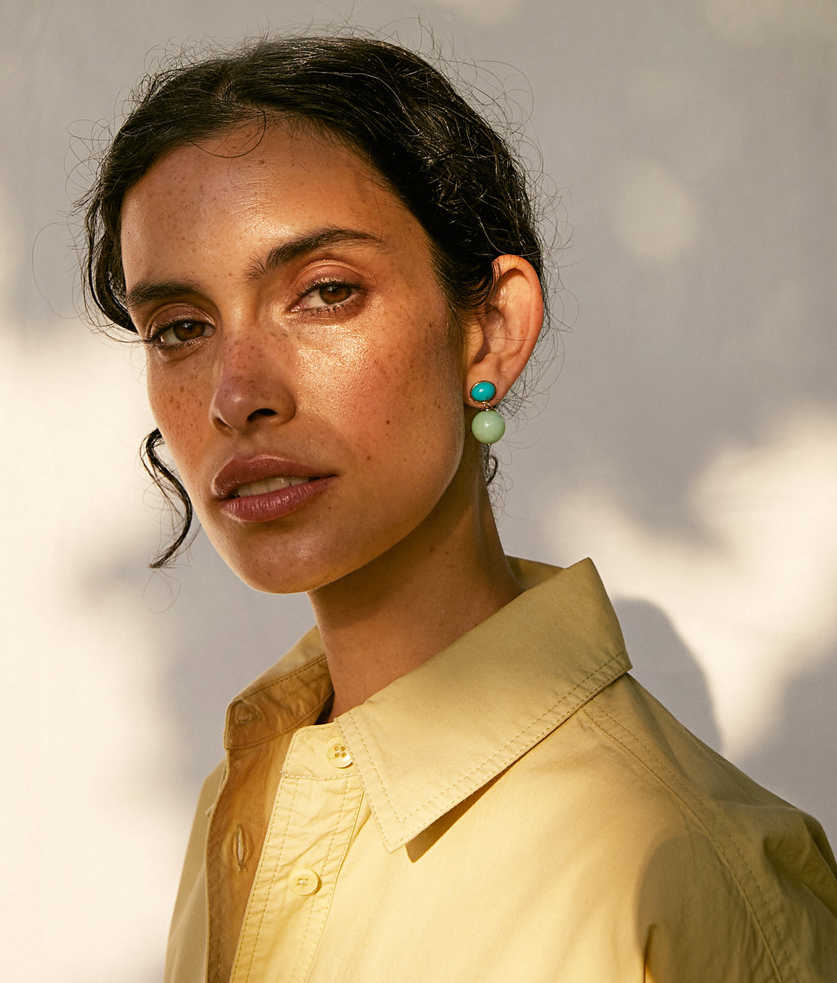 Bisou Earrings in Chrysoprase & Turquoise