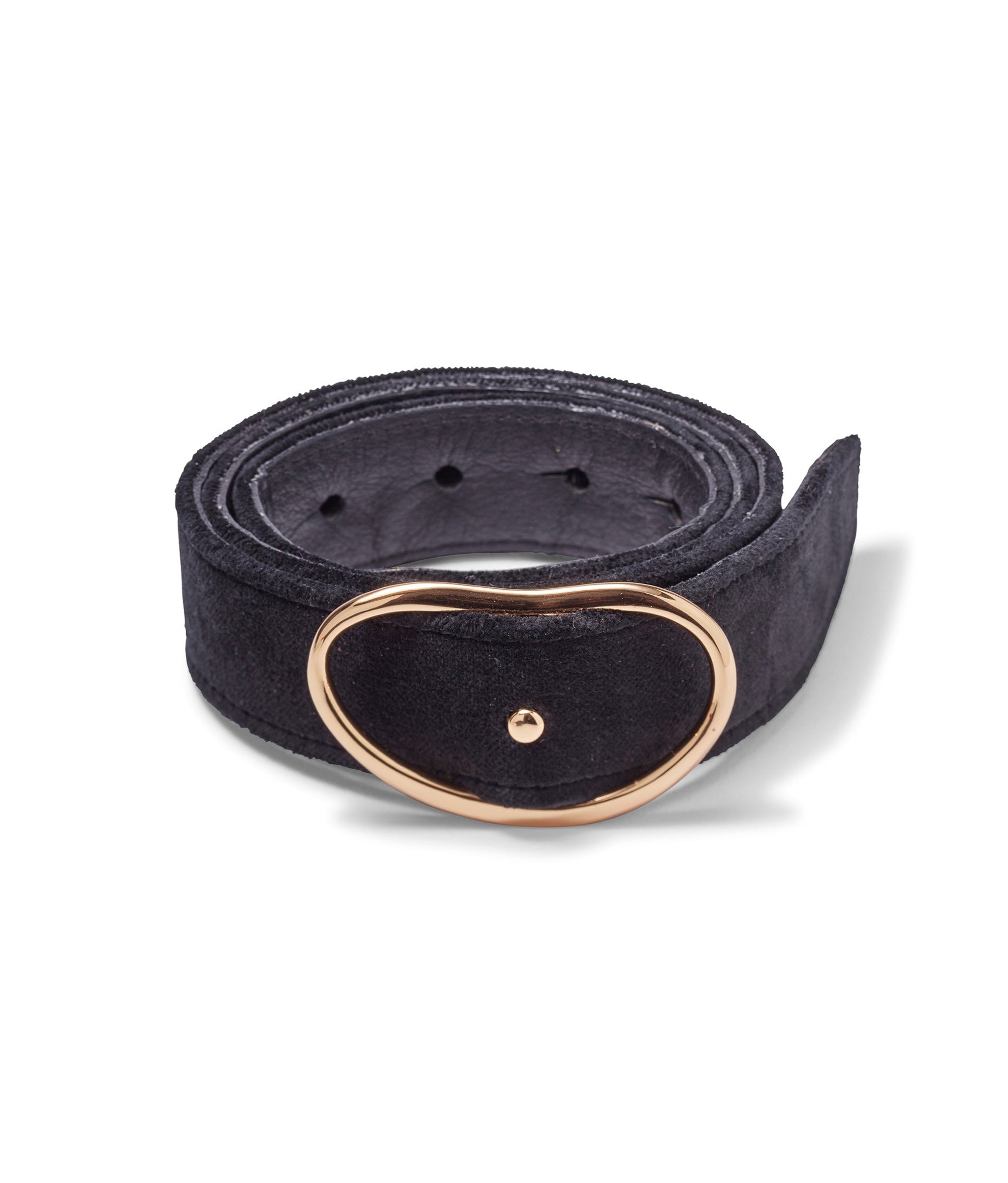 Wide Georgia Belt In Black Velvet