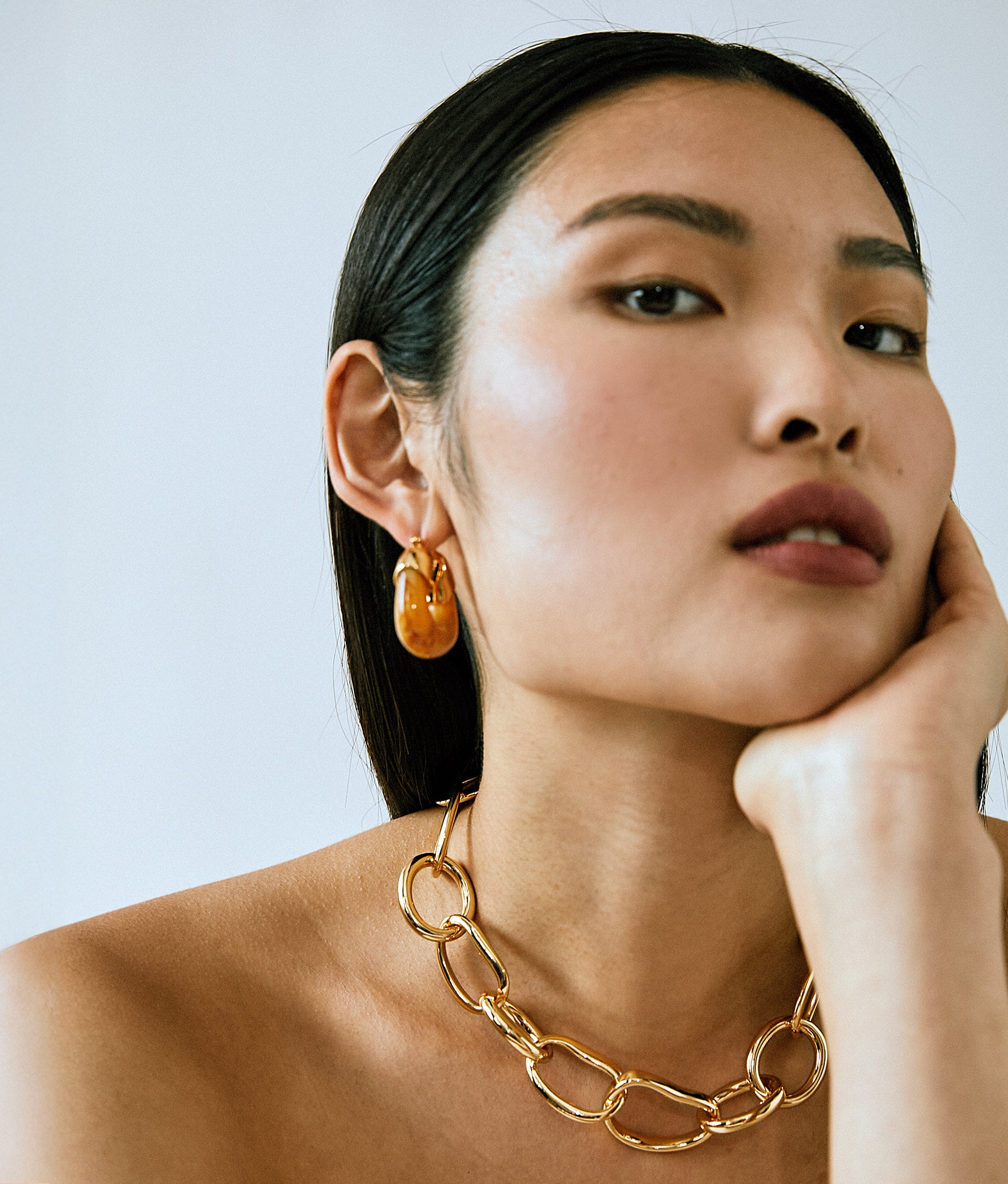 Organic Hoops in Mocha