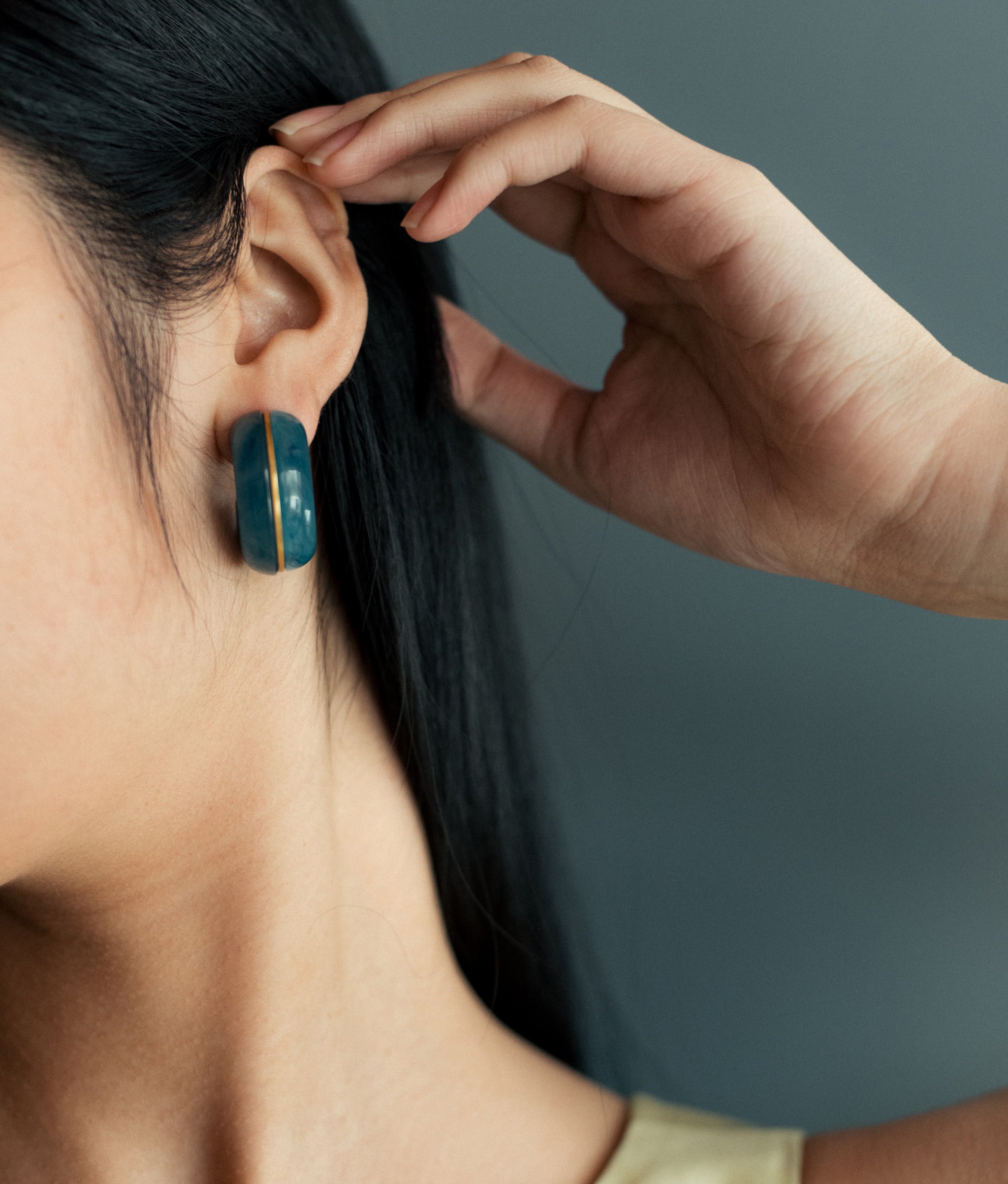 Halo Hoops in Indigo