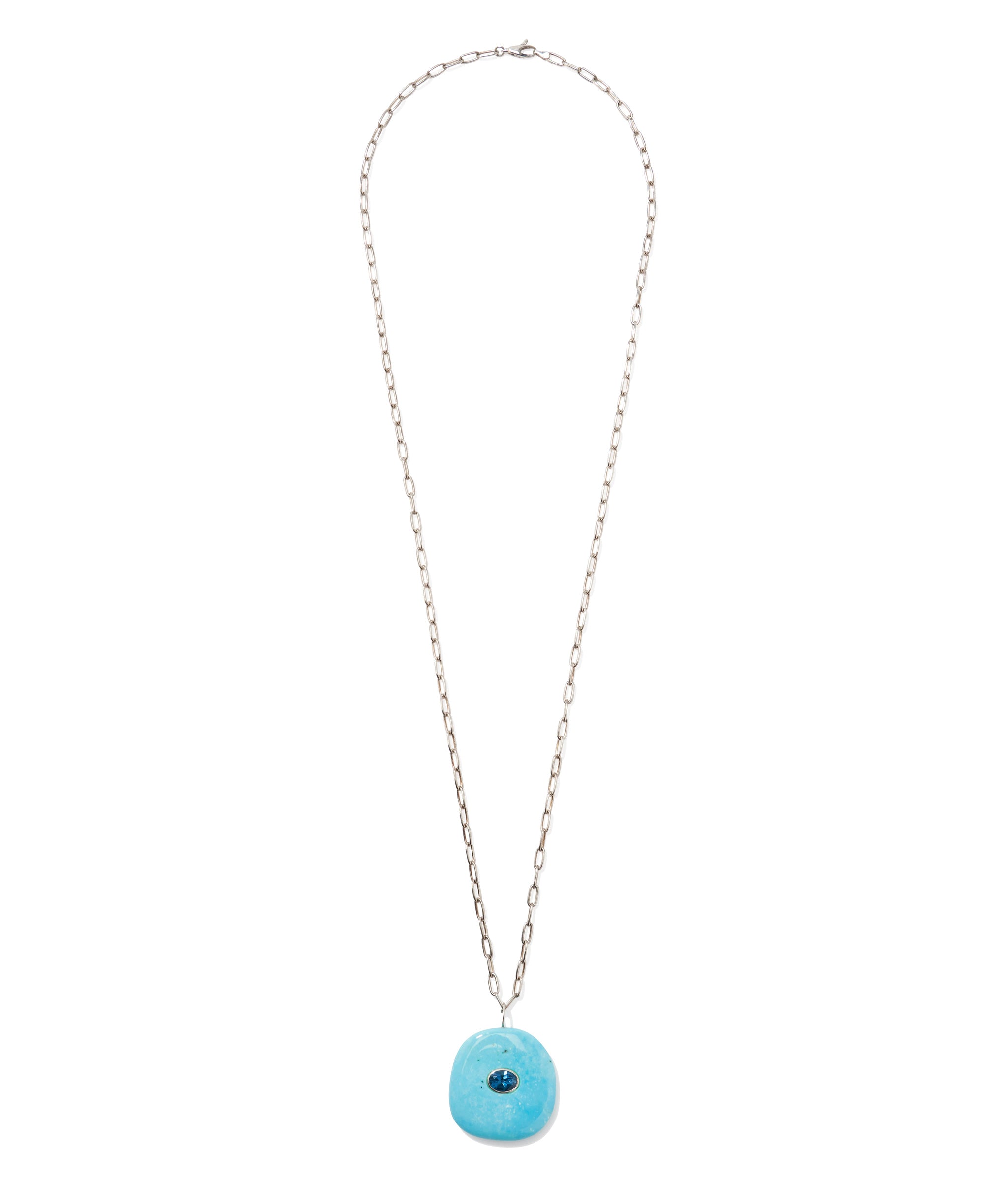 Sterling Silver Turquoise Pendant Necklace