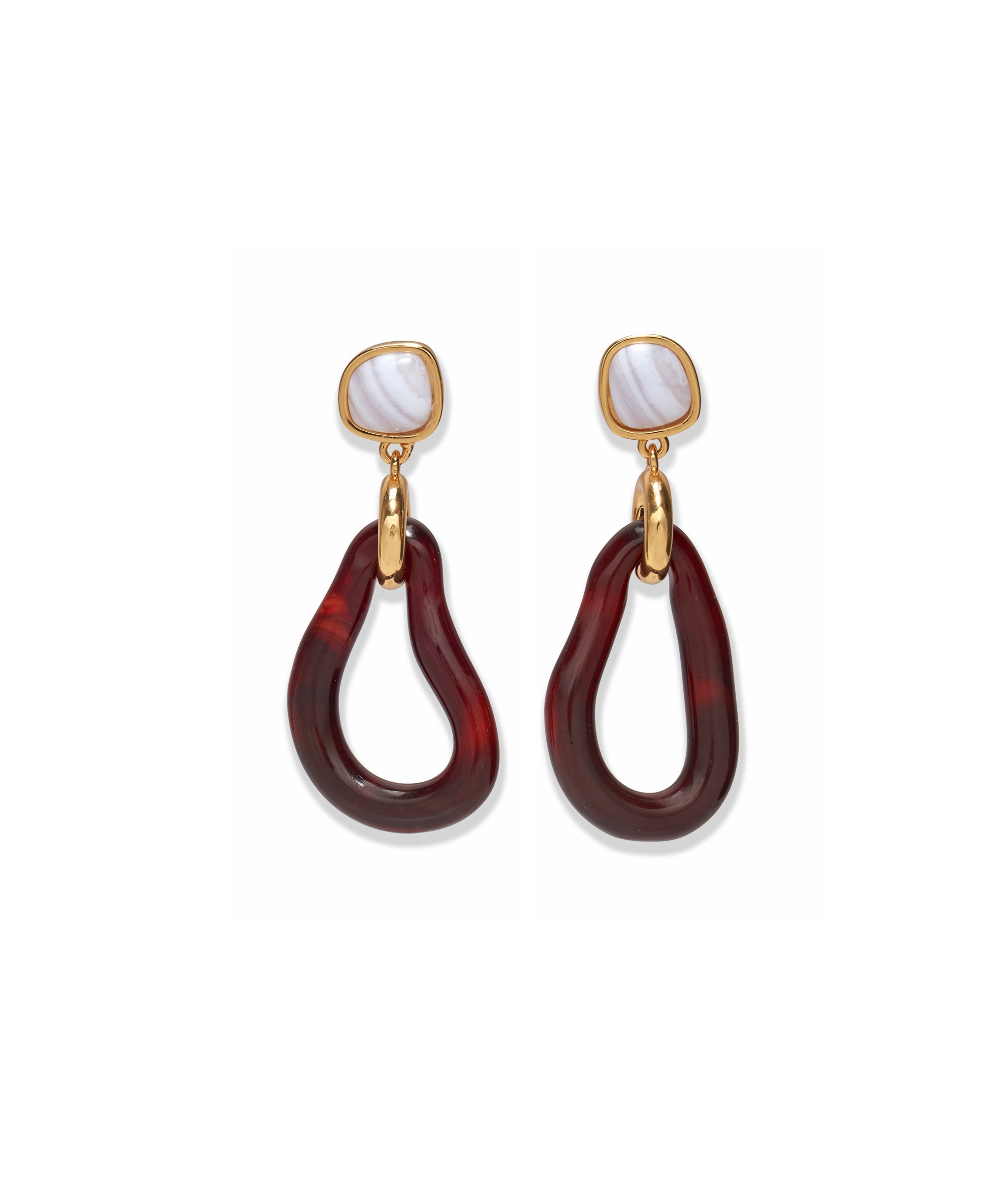 Galina Earrings in Sangria