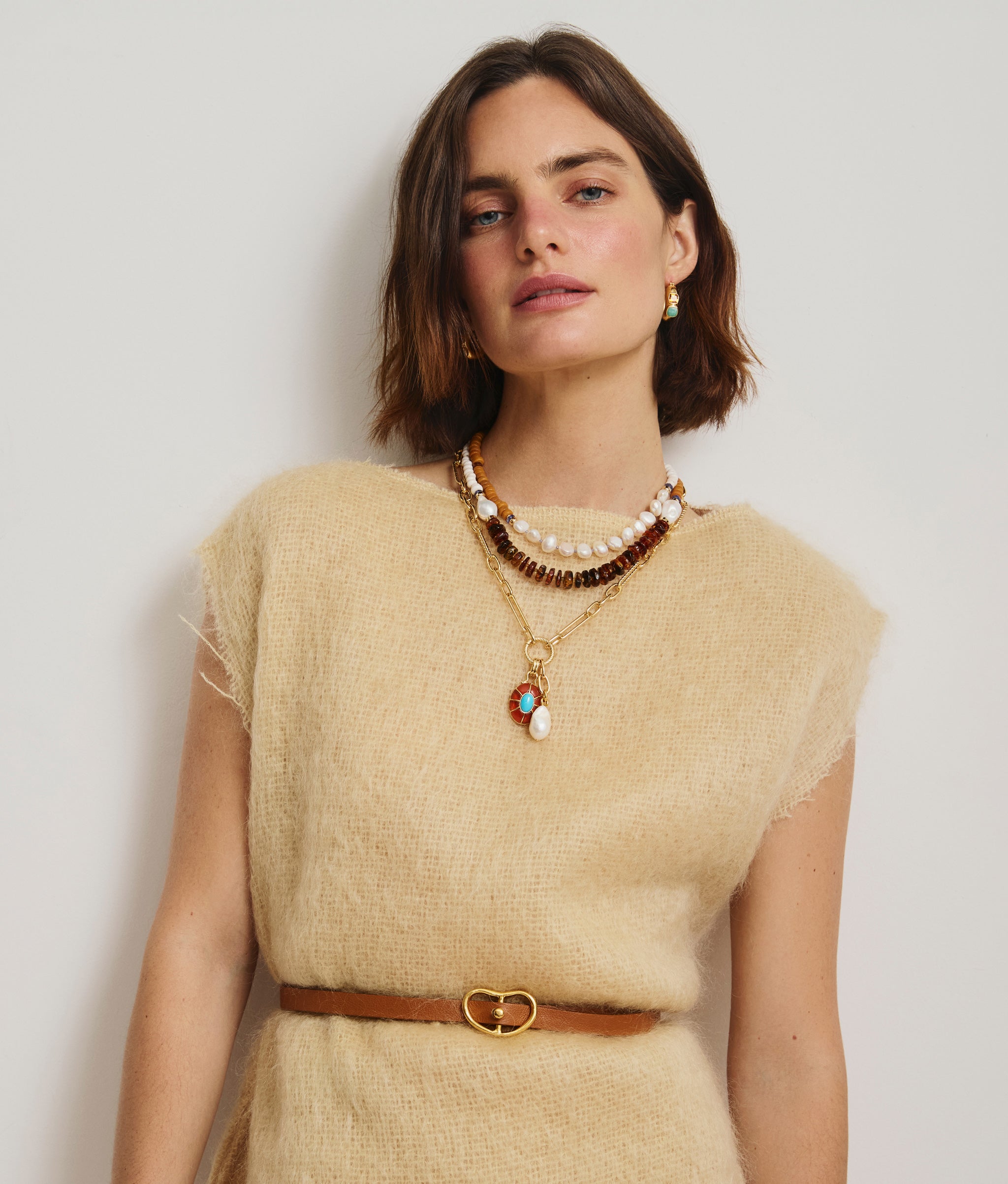 Skinny Georgia Belt in Tan | Lizzie Fortunato