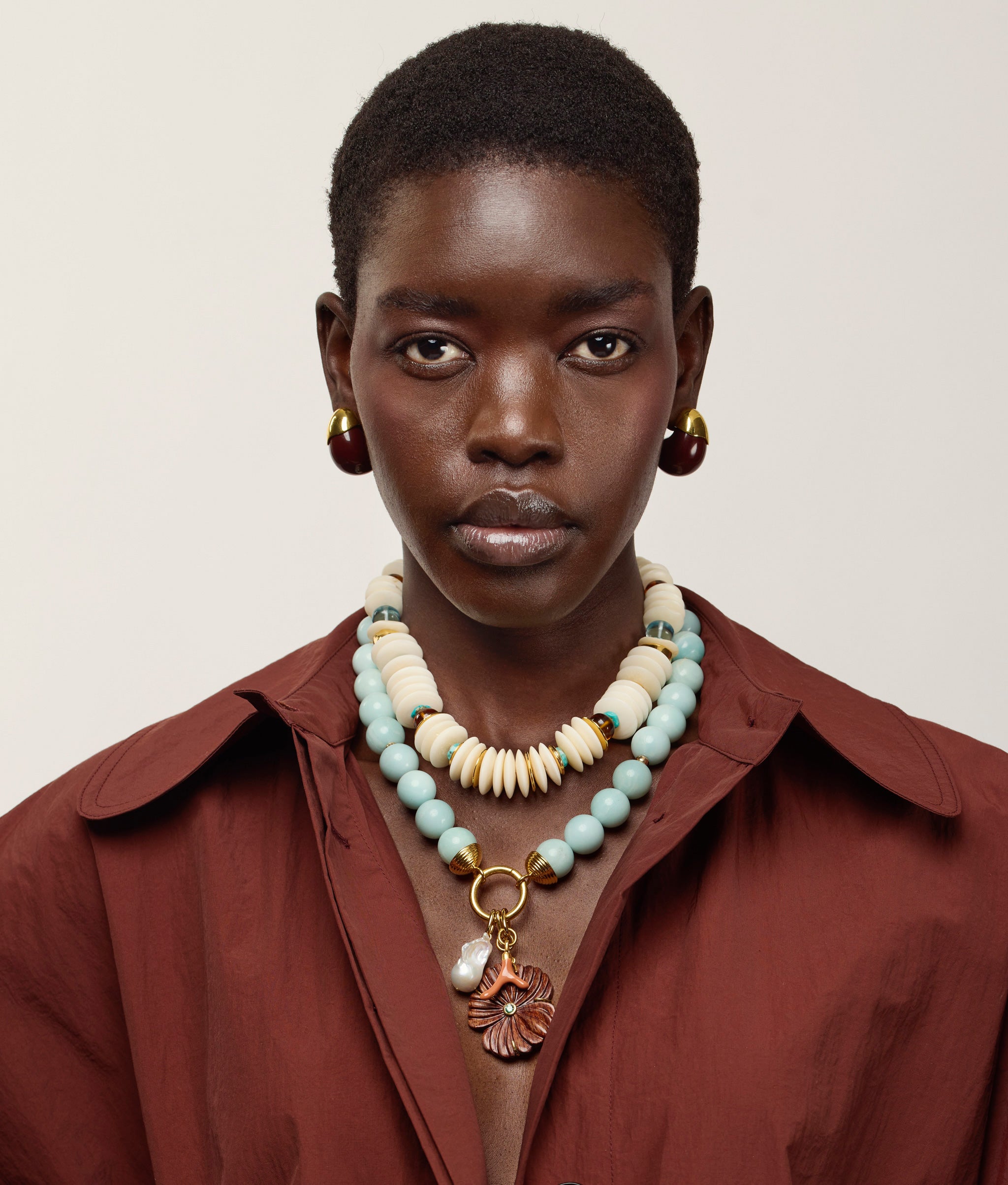 Toro Earrings in Aubergine