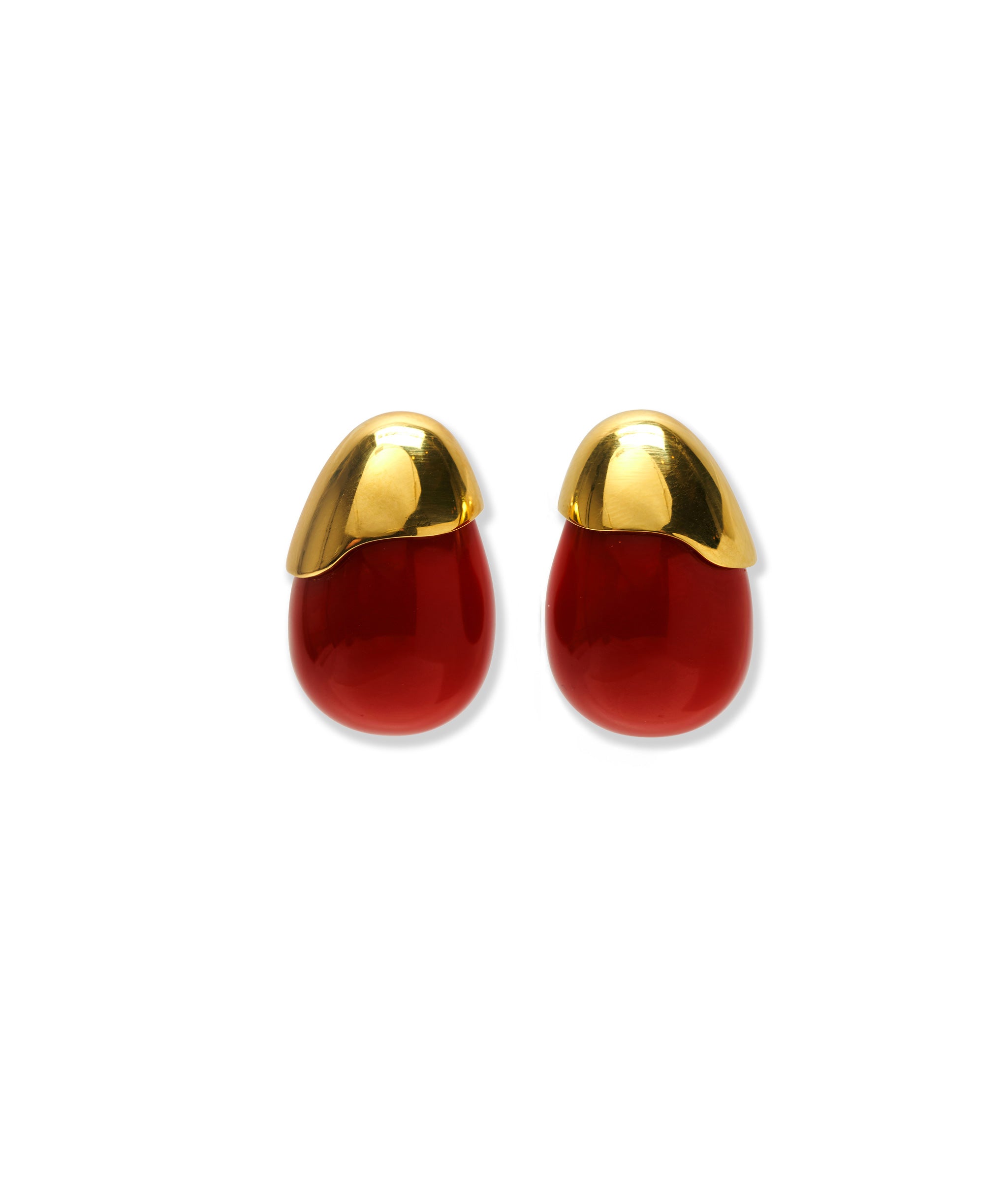 Toro Earrings in Vermillion