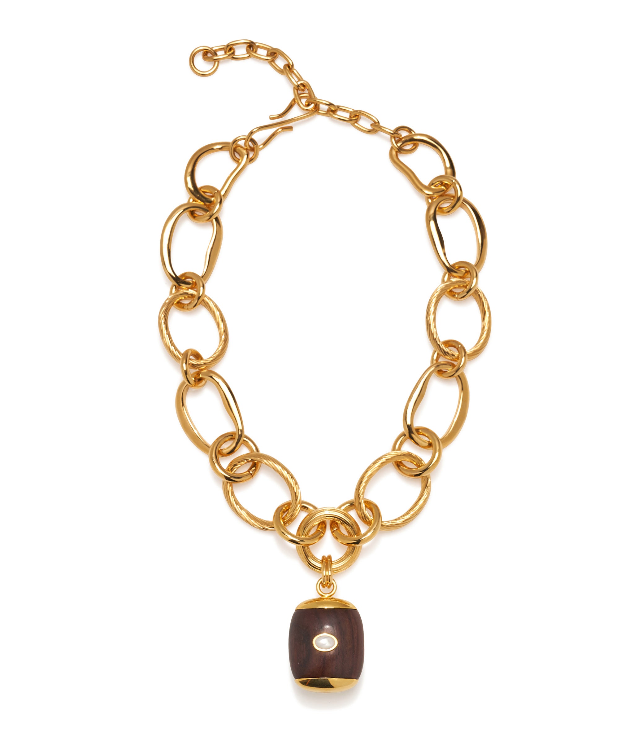 Beacon Charm Necklace in Acacia Wood