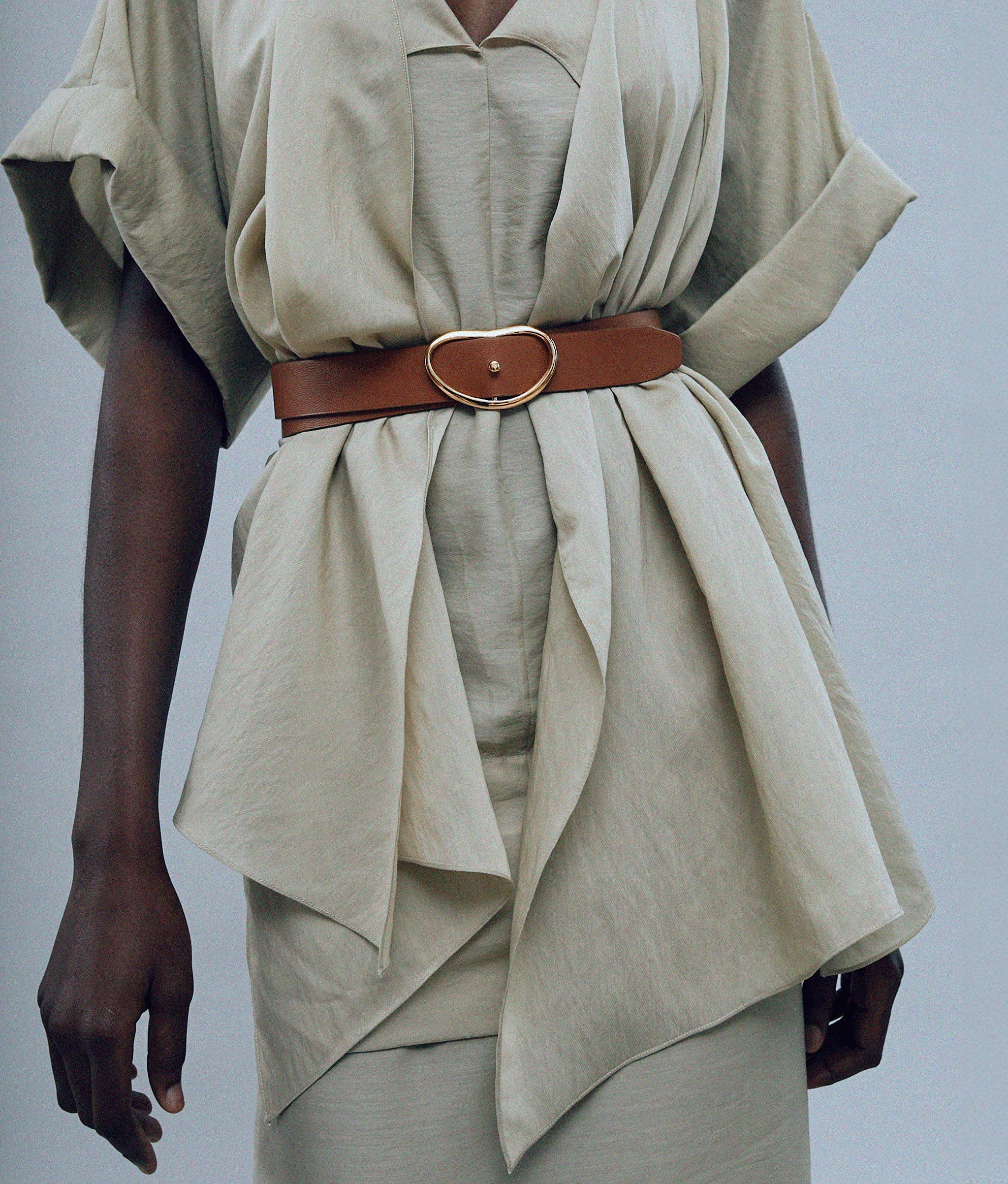 Wide Georgia Belt in Tan (XS/S)