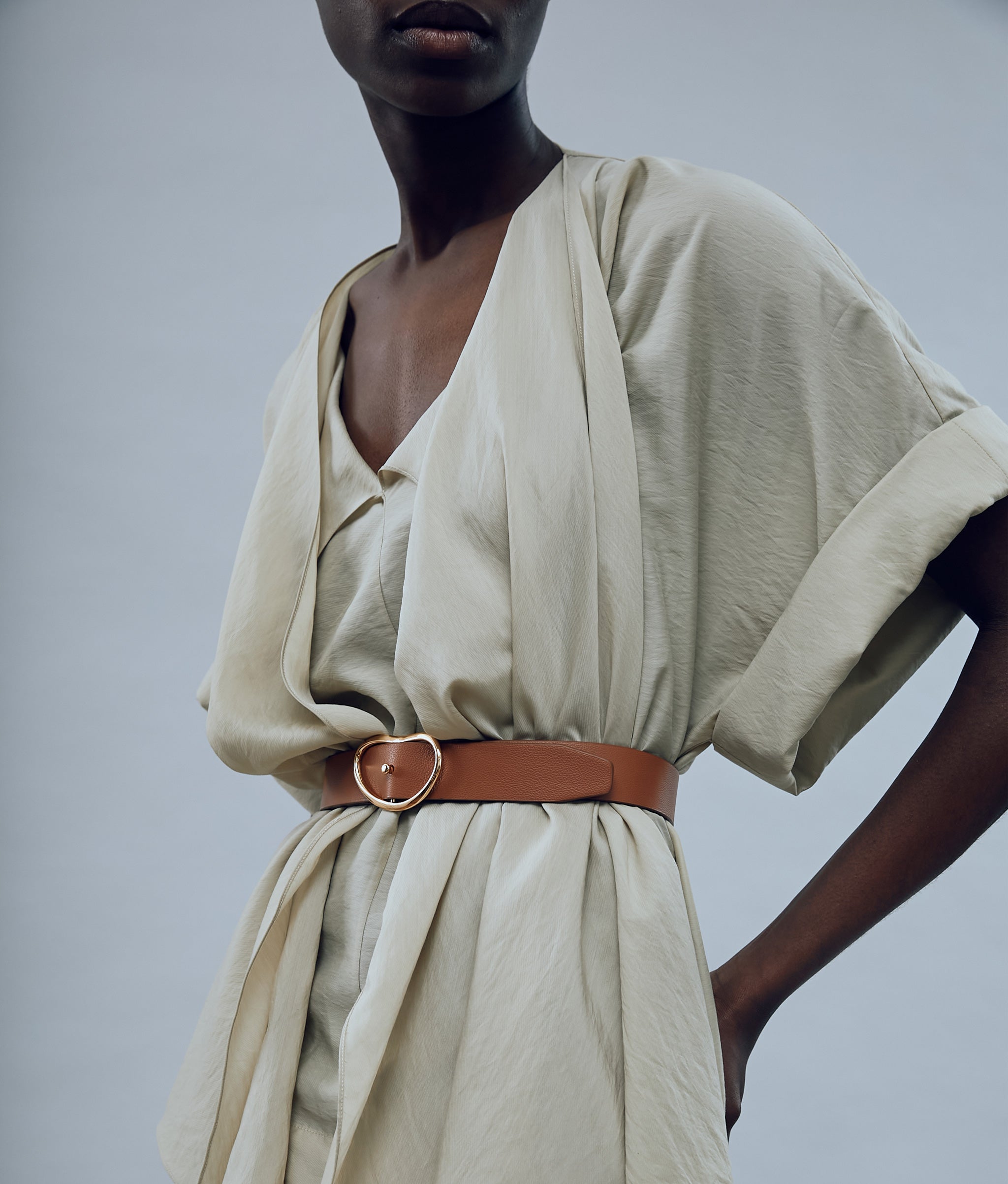 Wide Georgia Belt in Tan (XS/S)