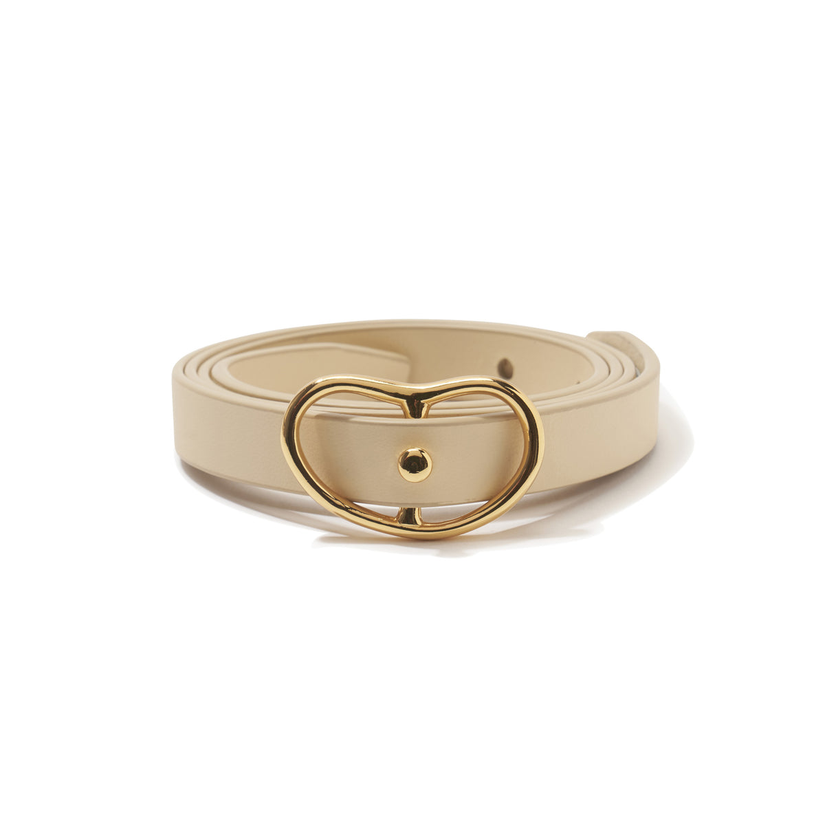 Luxe Vegan Leather Gold Tone Buckle Skinny Belt Statement Brown Leather Belt with Striking Gold Buckle  main image 2