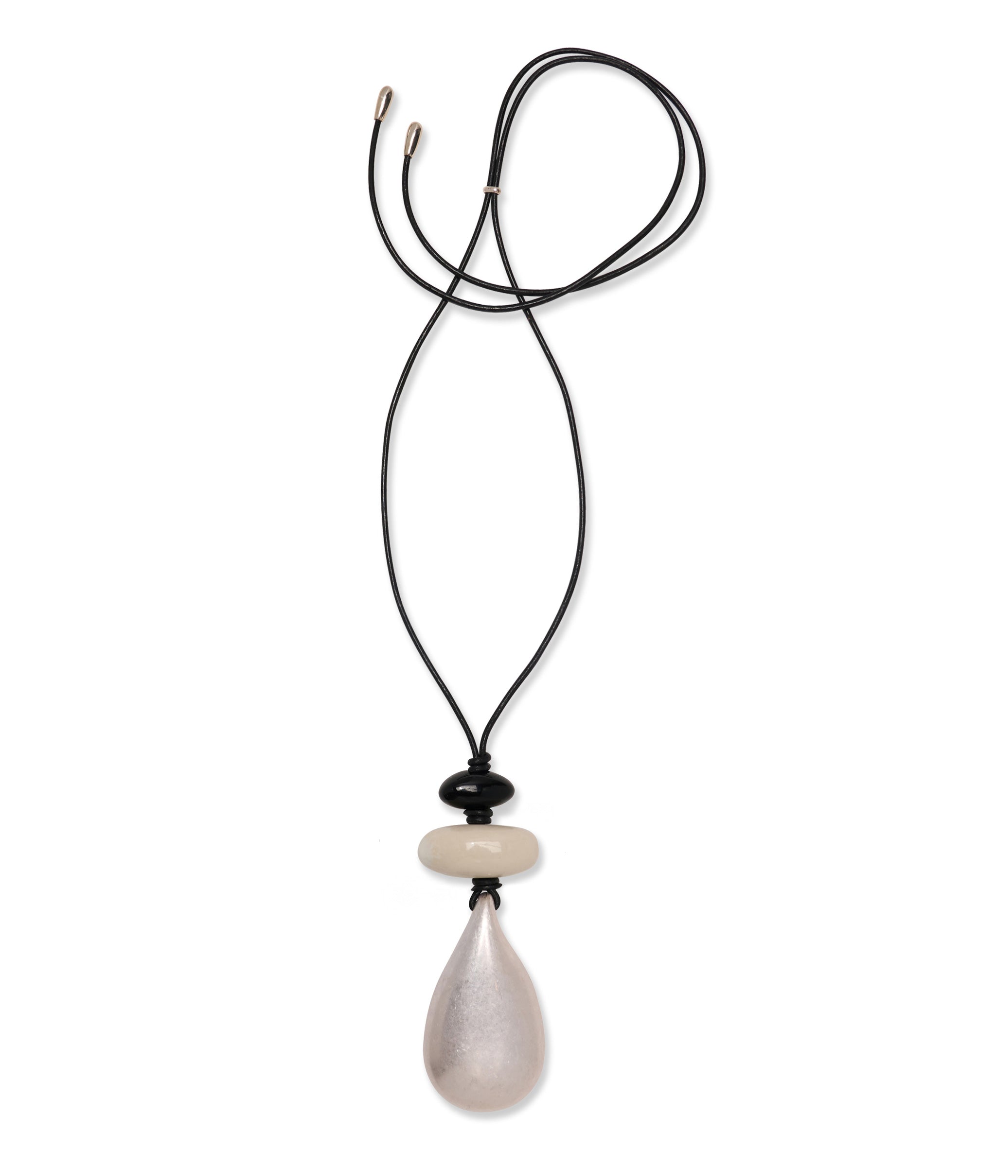 Museo Cord Necklace in Brushed Silver