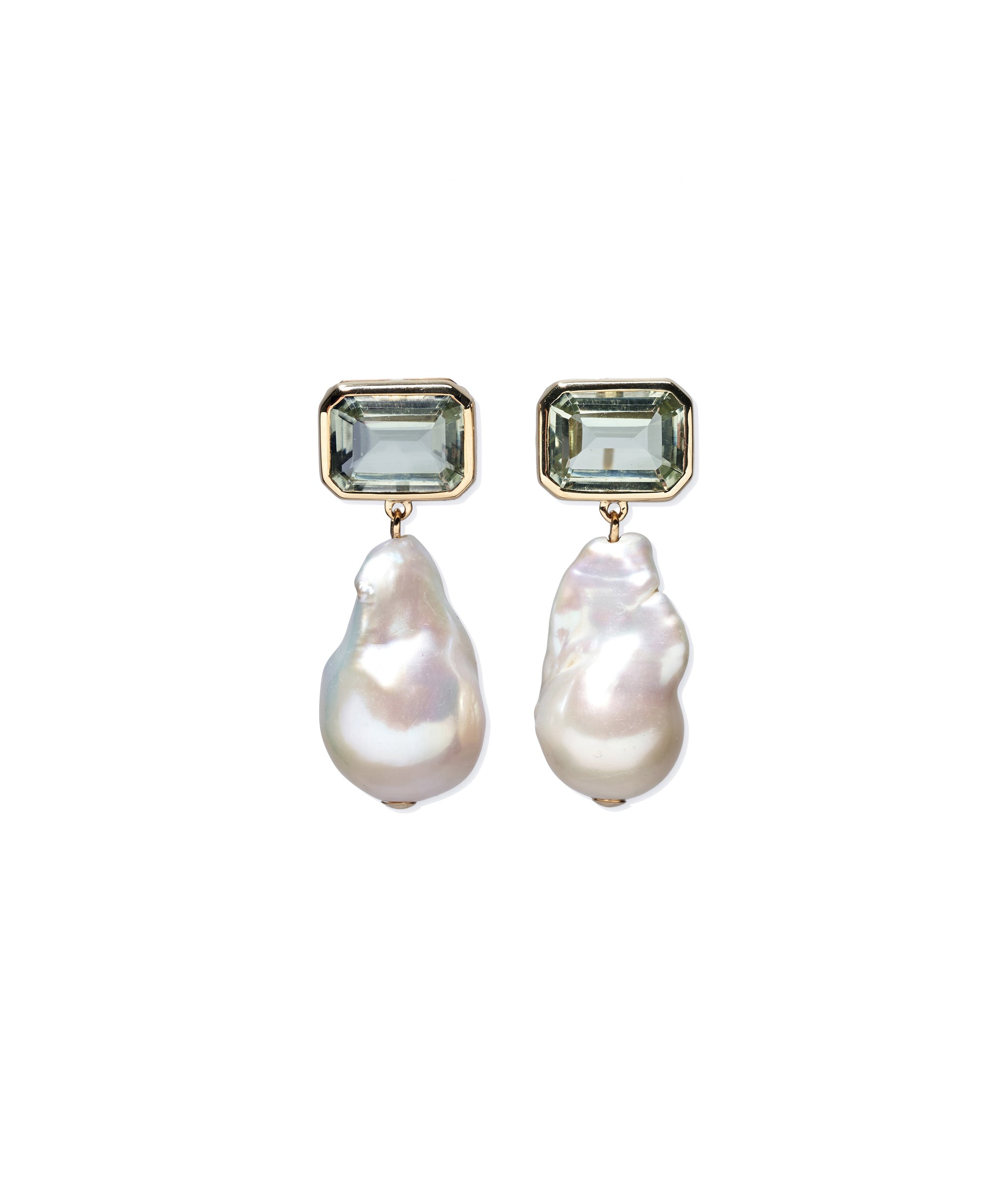 Juno Earrings in Green Amethyst