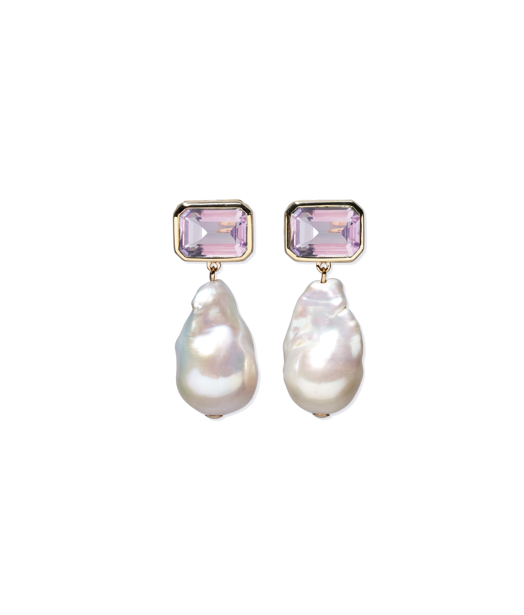 Juno Earrings in Pink Amethyst