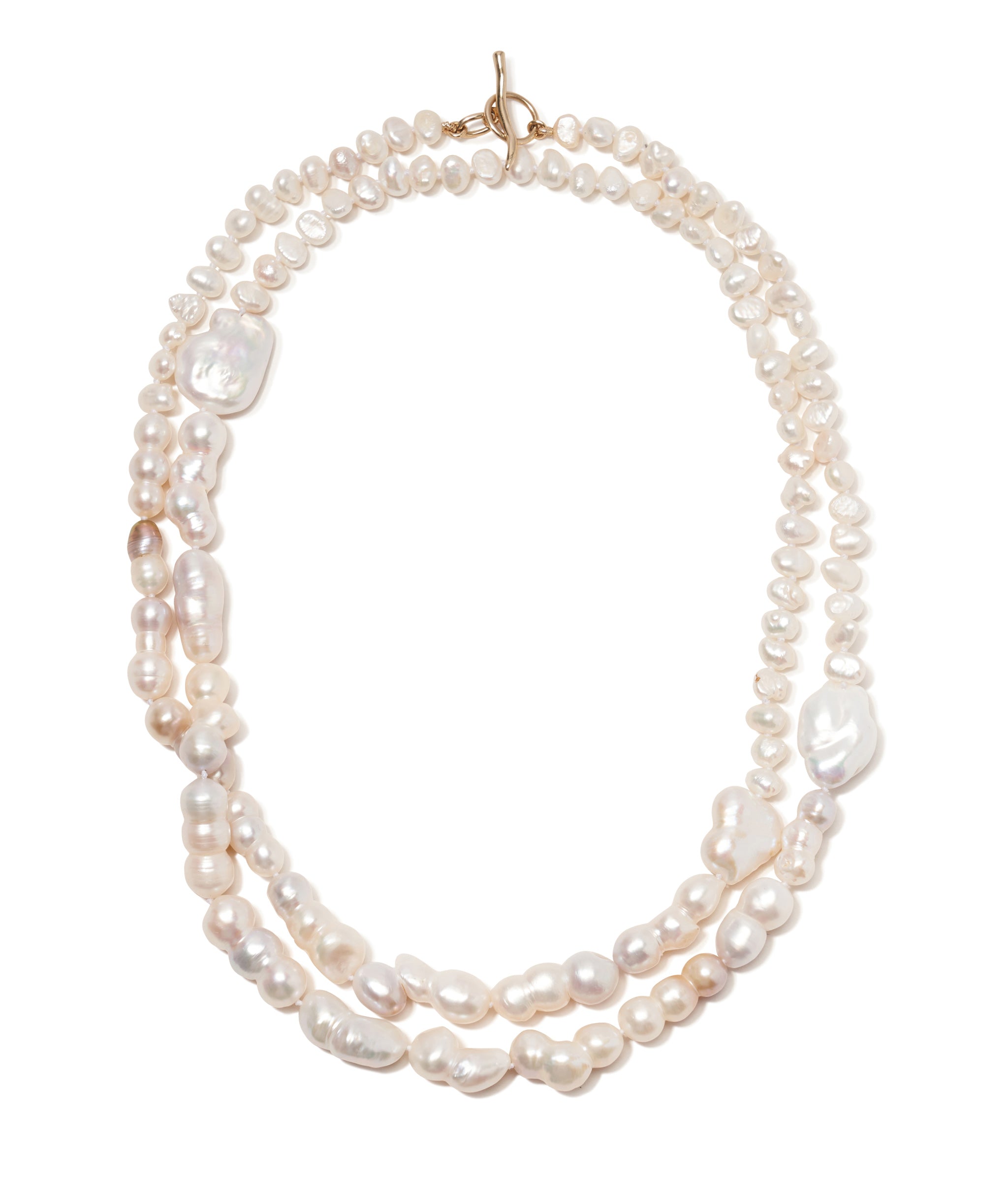 14k Gold Cabana Necklace in Pearl