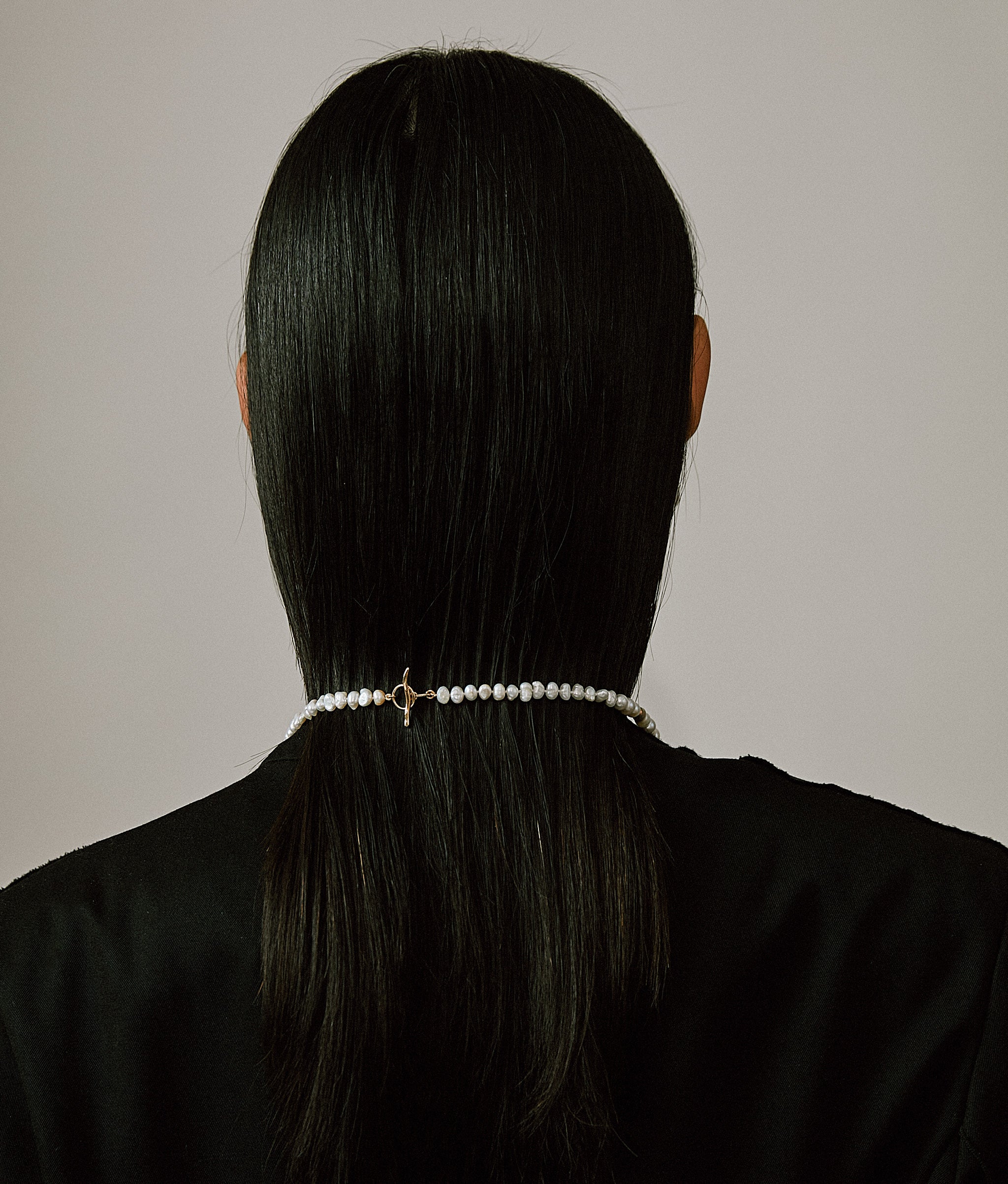 14k Gold Cabana Necklace in Pearl