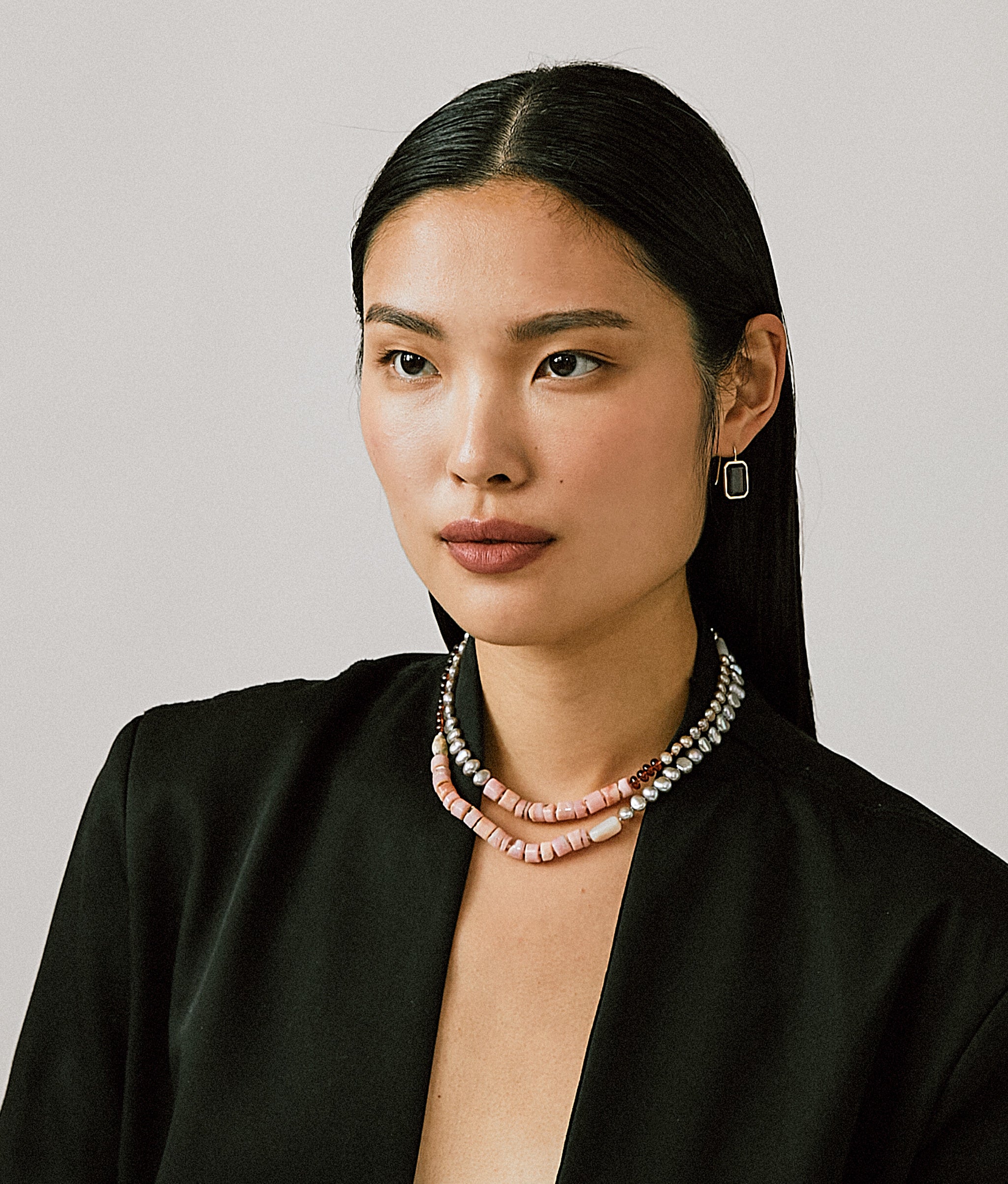 14k Gold Aria Earrings in Hessonite Garnet