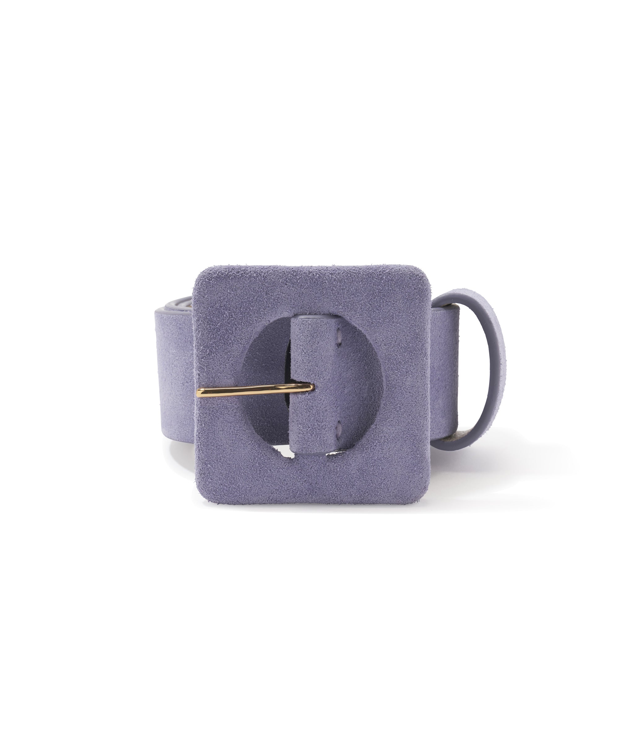 Agnes Belt in Periwinkle Suede