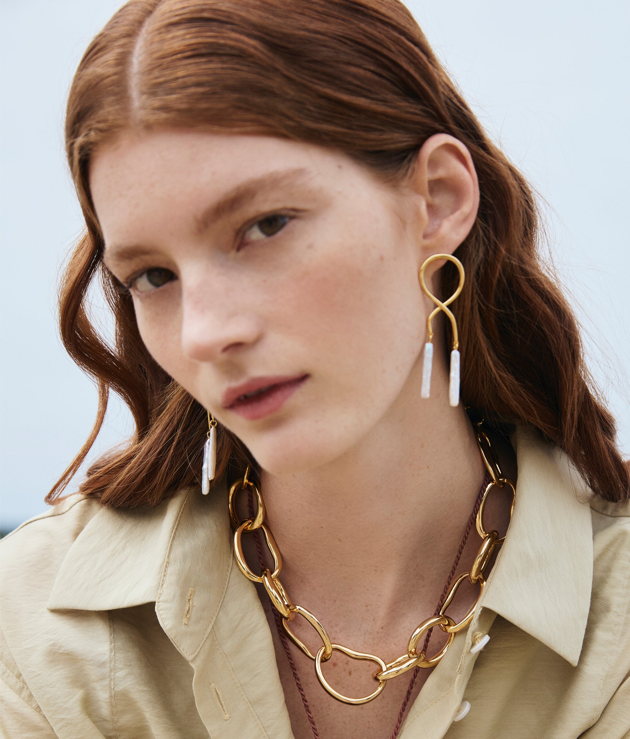 Etienne Earrings in Stick Pearl