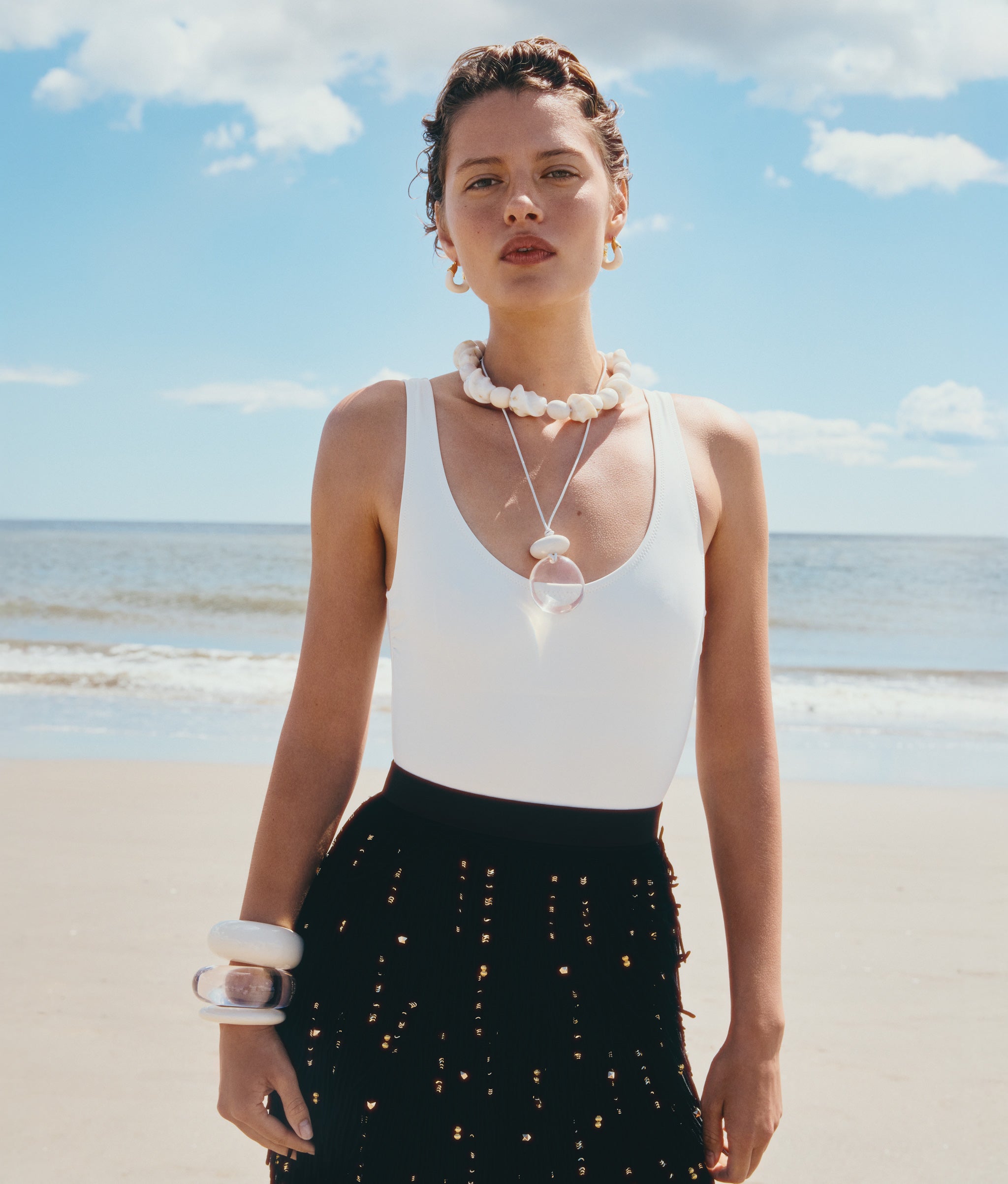 Arc Cuff in Alabaster