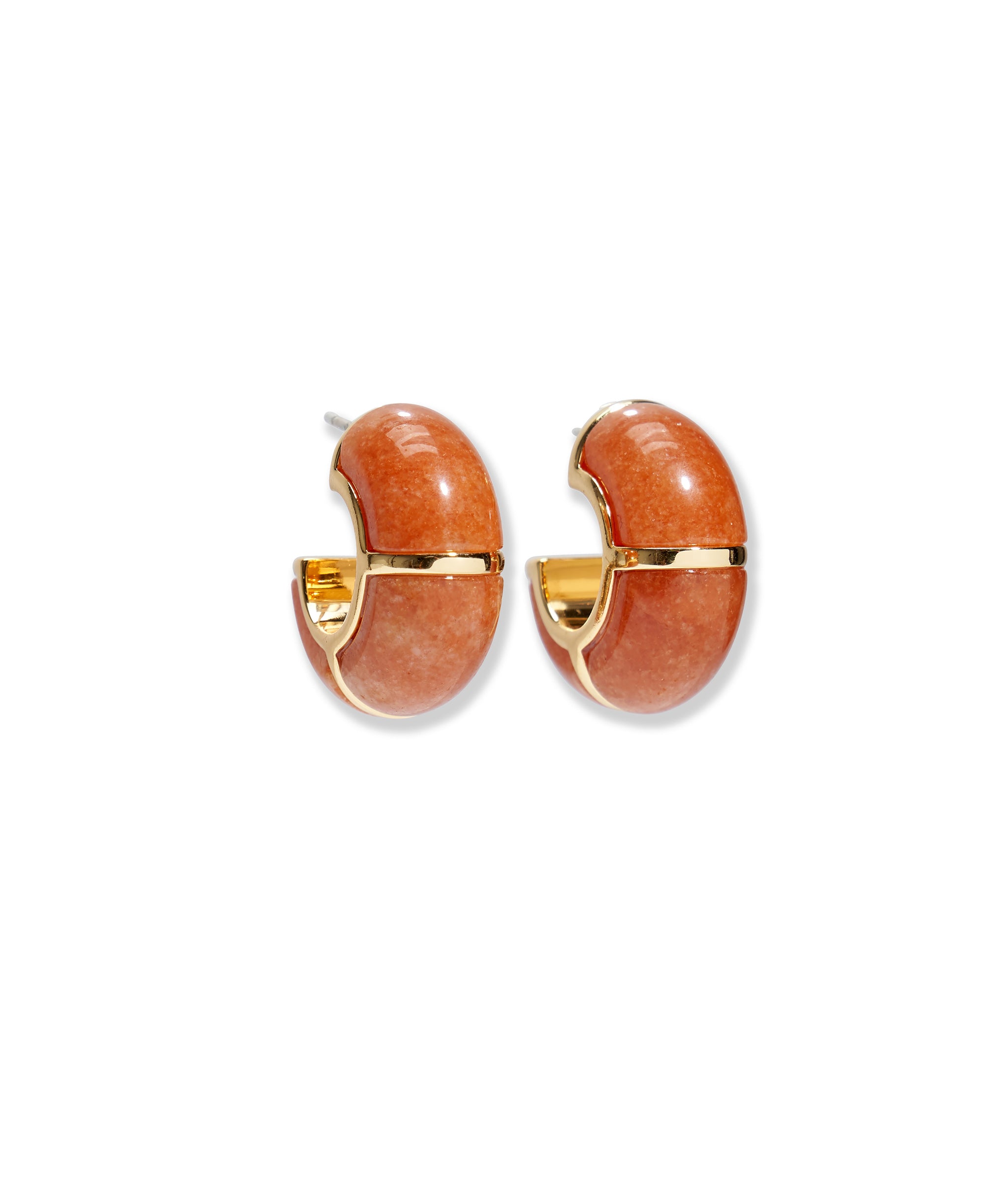 Zellige Hoops in Peach Aventurine