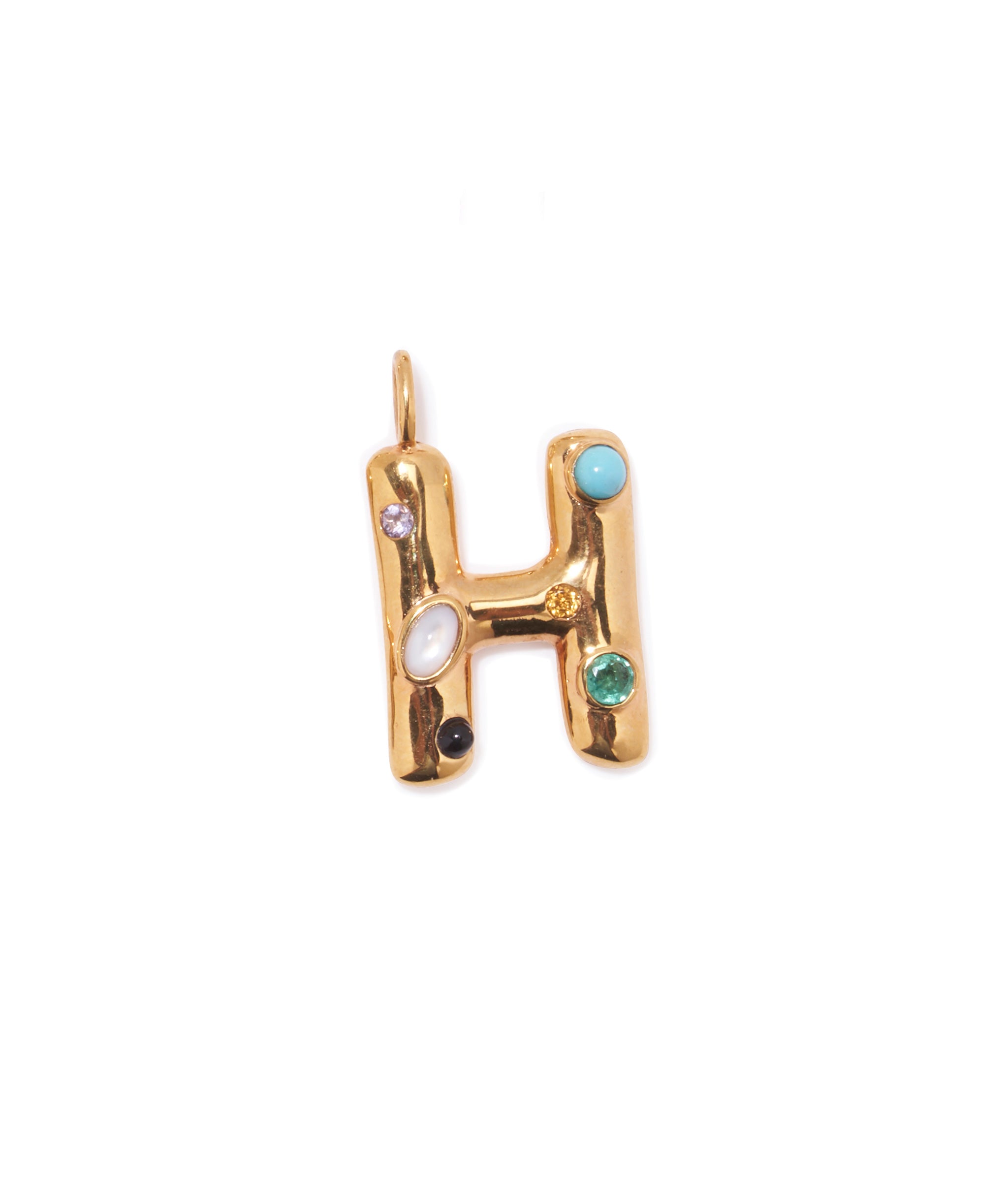 Confetti Letter “H” Charm