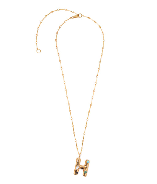Confetti Letter “H” Necklace | Lizzie Fortunato
