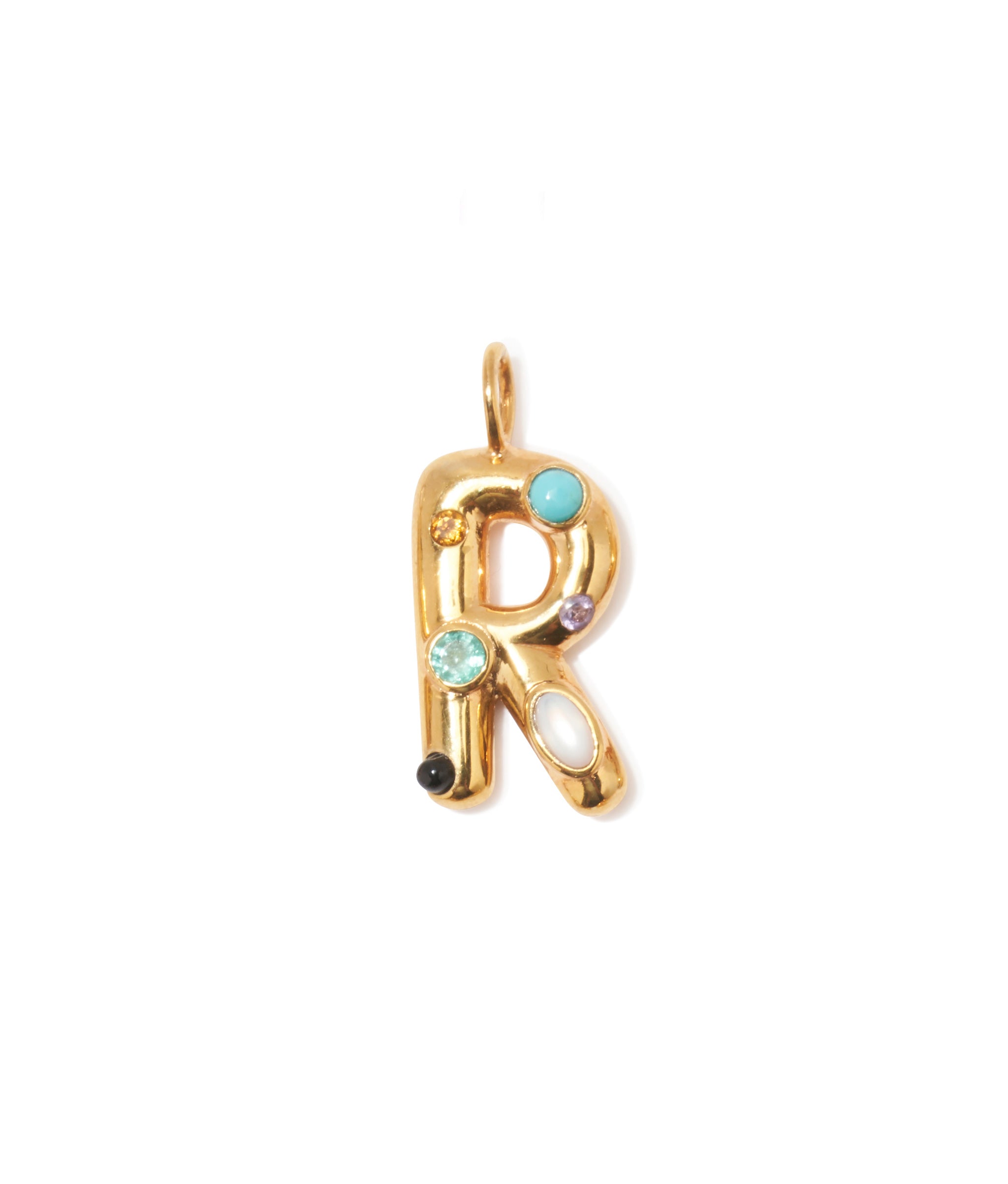 Confetti Letter “R” Charm