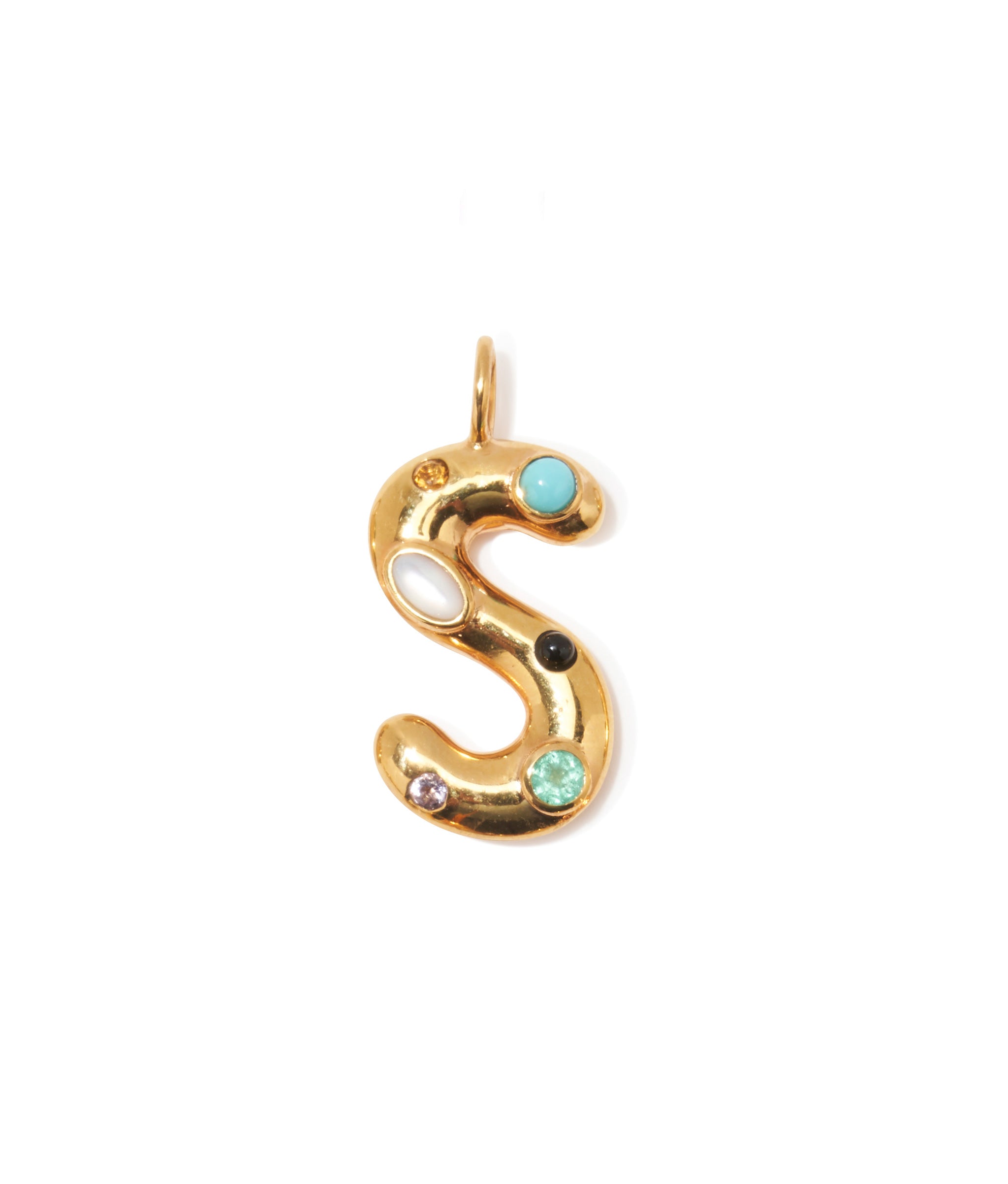 Confetti Letter “S” Charm