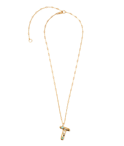 Confetti Letter “T” Necklace | Lizzie Fortunato