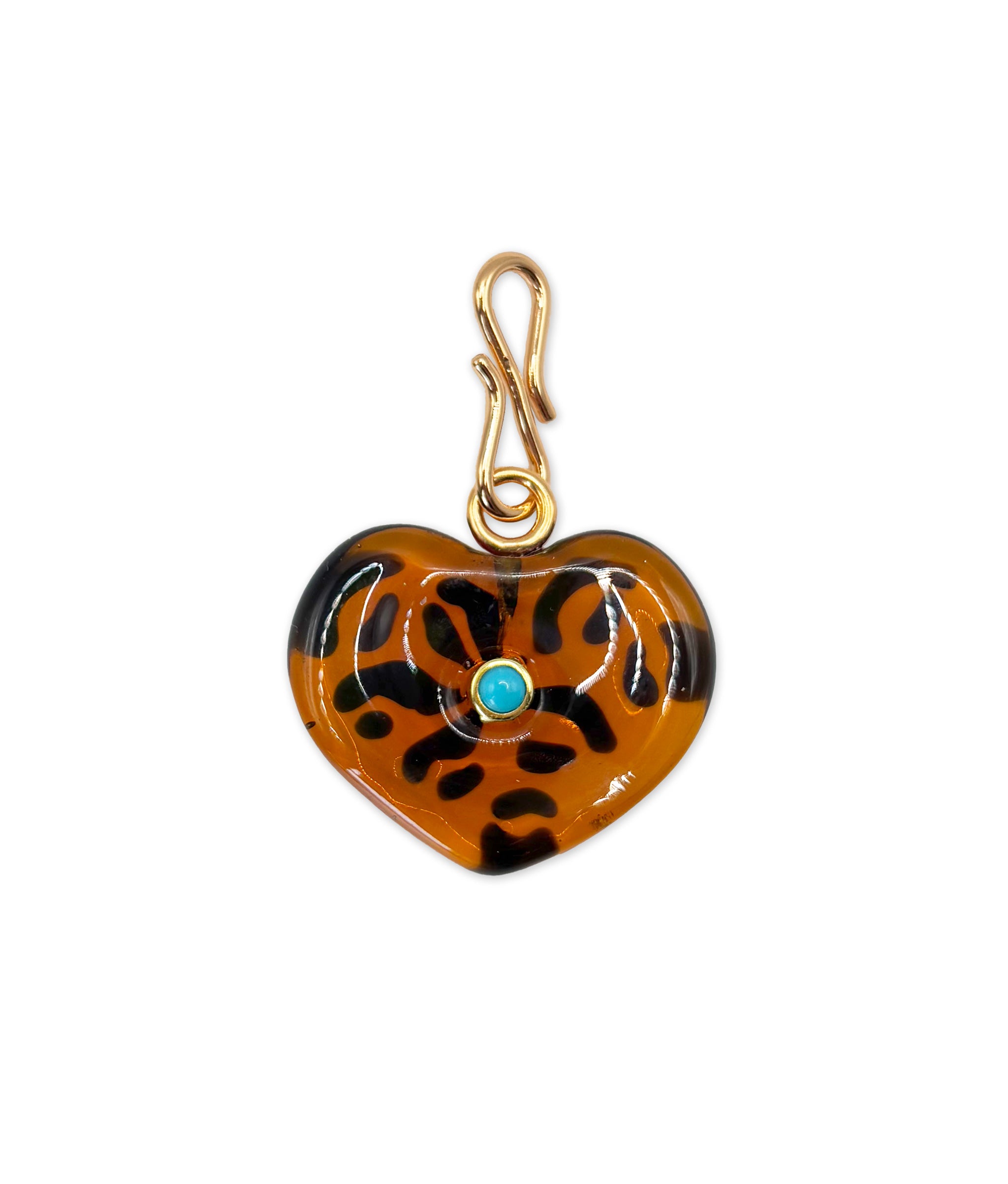 Leopard Heart Charm