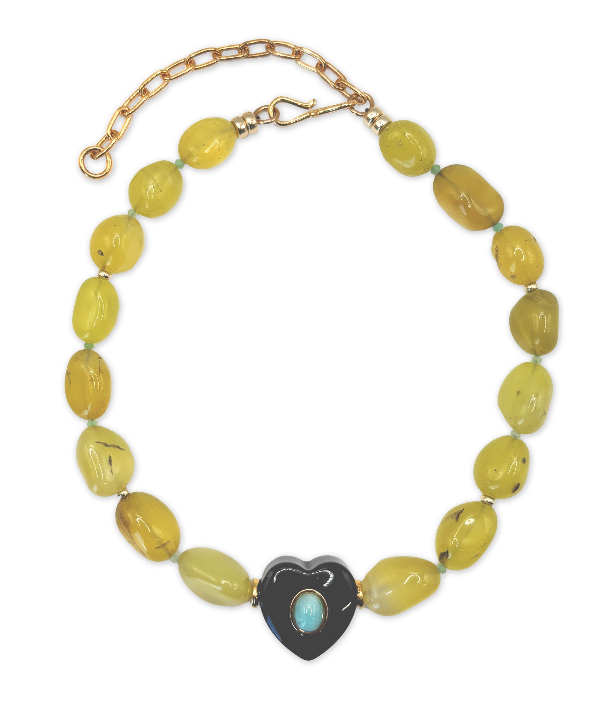 Gemini Collar in Yellow Chalcedony