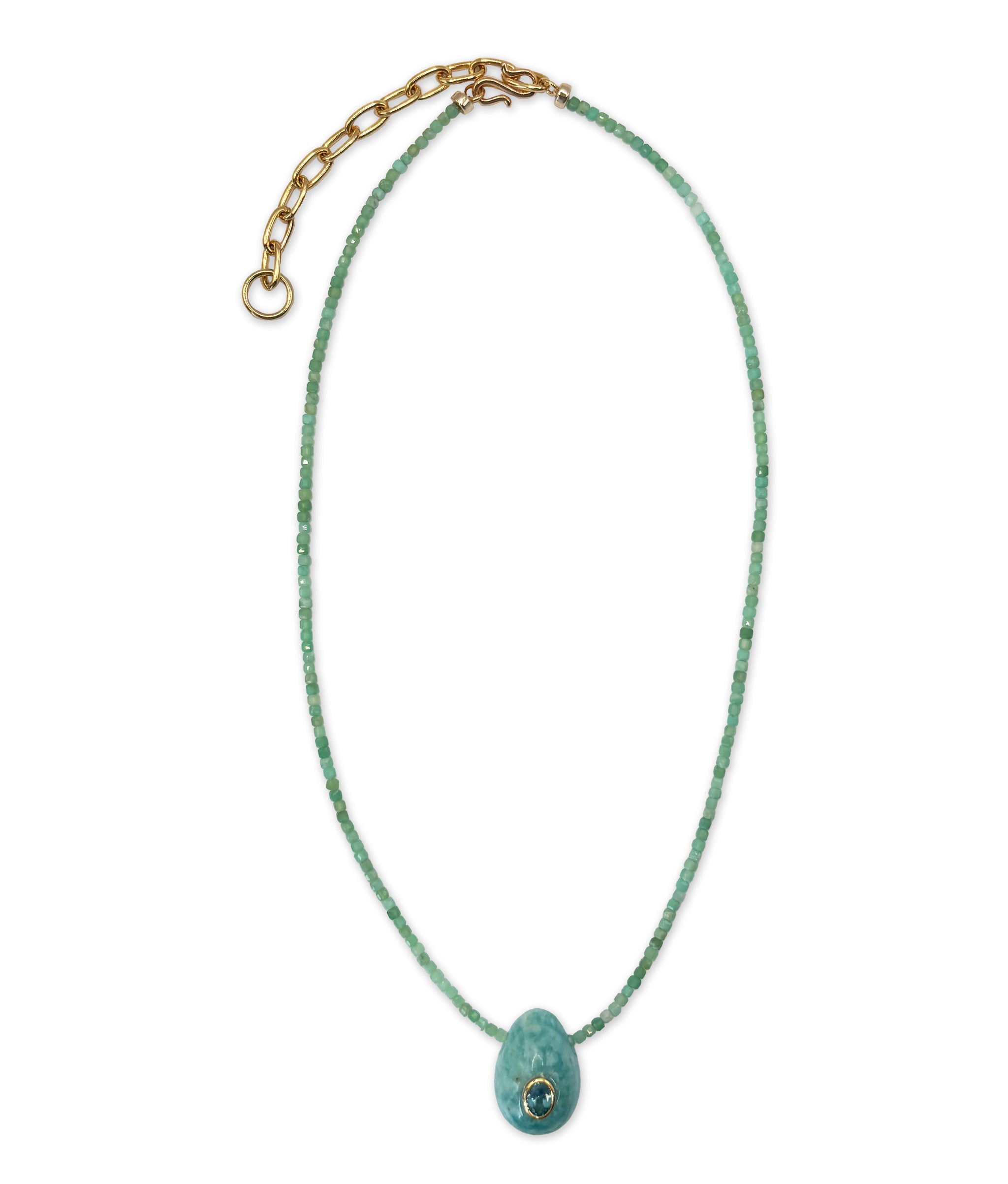 Constance Necklace in Green Sea