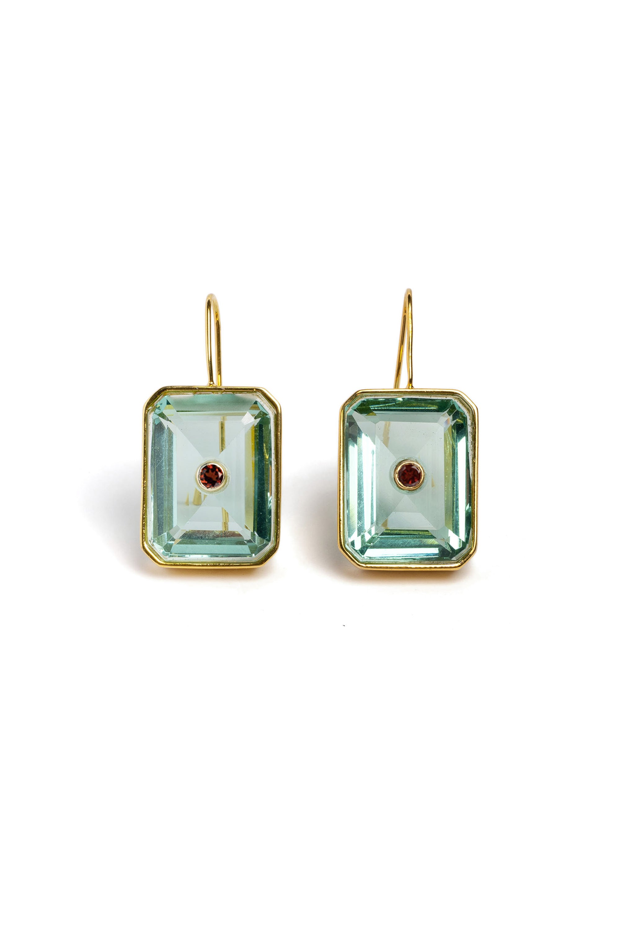 Tile Earrings In Aqua