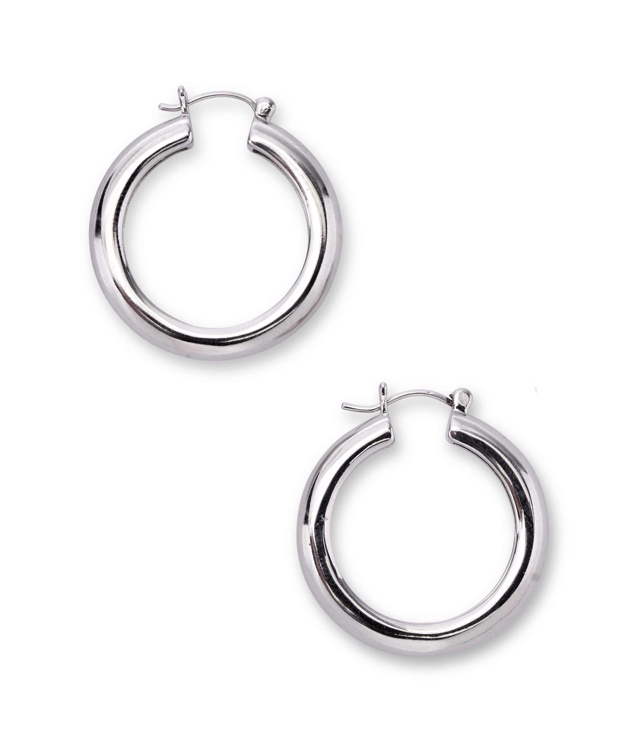 Large Silver Mood Hoops