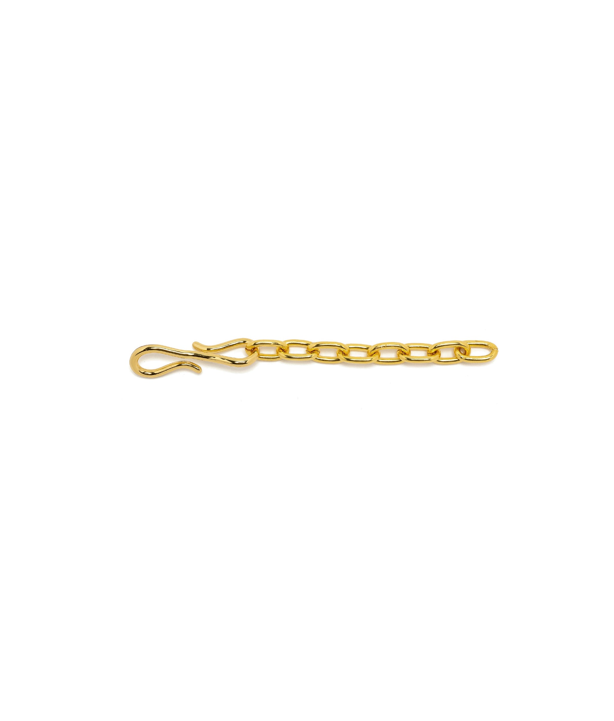 4.25" Gold Extender. Gold-plated brass long link chain with S-hook, to lengthen your Lizzie Fortunato necklaces.