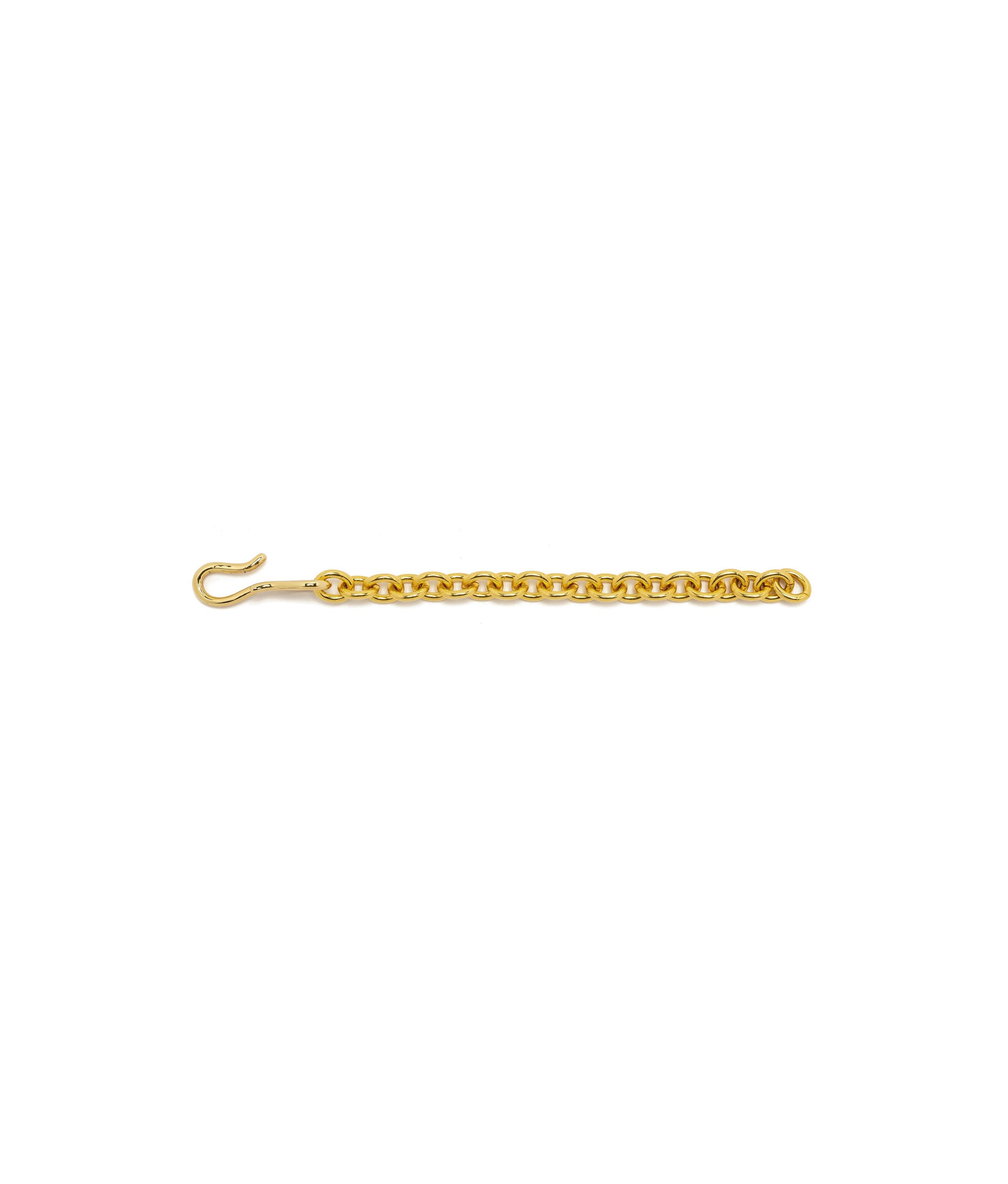 4.25" Cable Gold Extender. Gold-plated brass cable chain with S-hook, to make your Lizzie Fortunato necklaces longer.